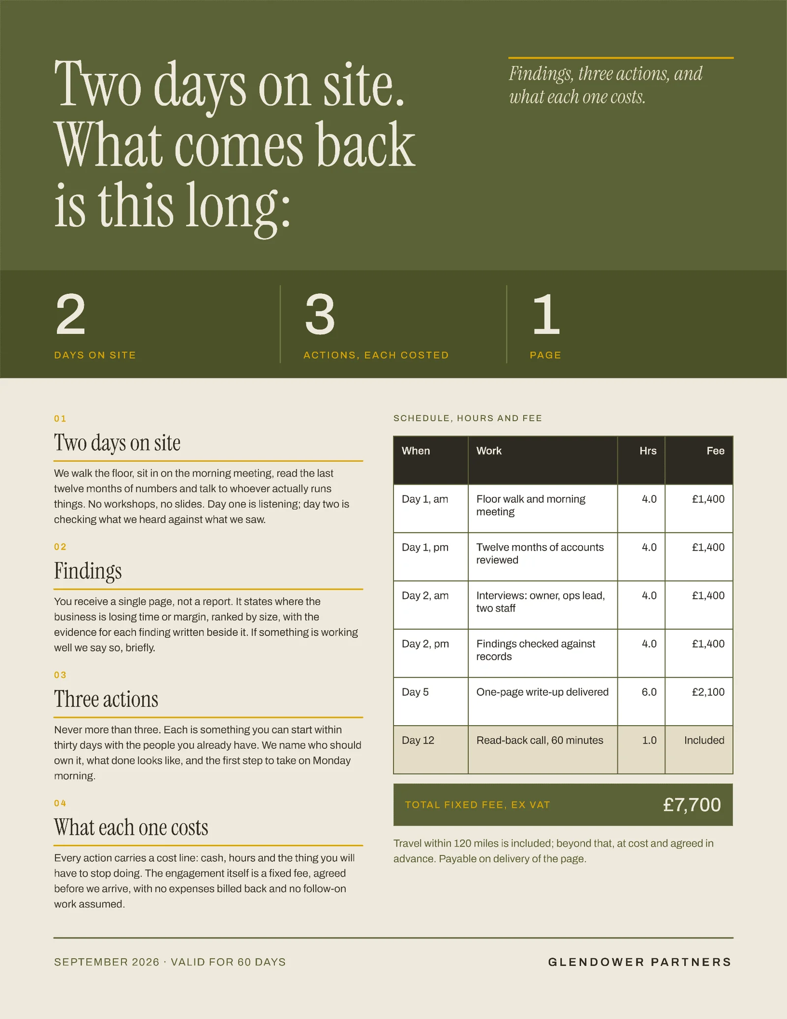 Two Days Consult Proposal — 2-page Proposal template, page 2 of 2