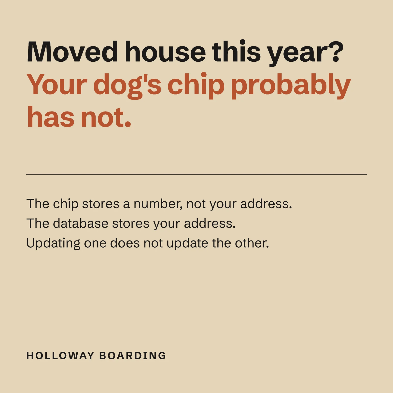 Microchip Details Stale Facebook Post — 1:1 Facebook post template