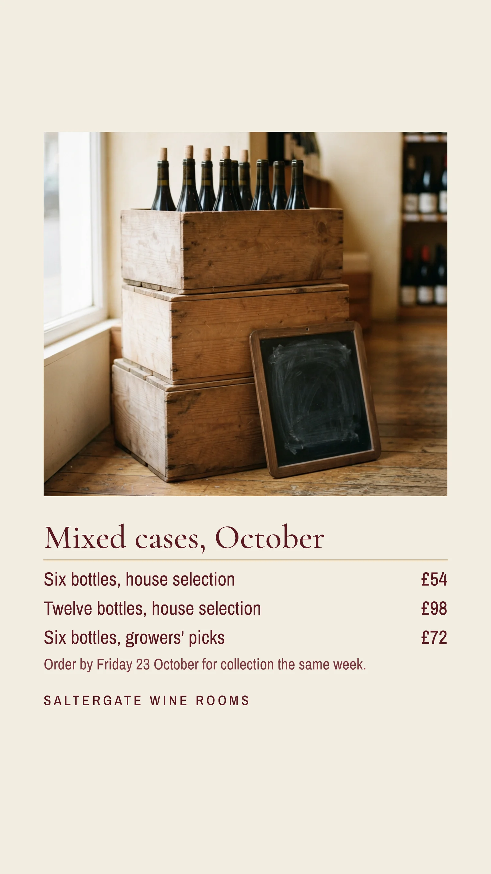 Wine Merchant Case Offer Instagram Story — 9:16 Instagram story template