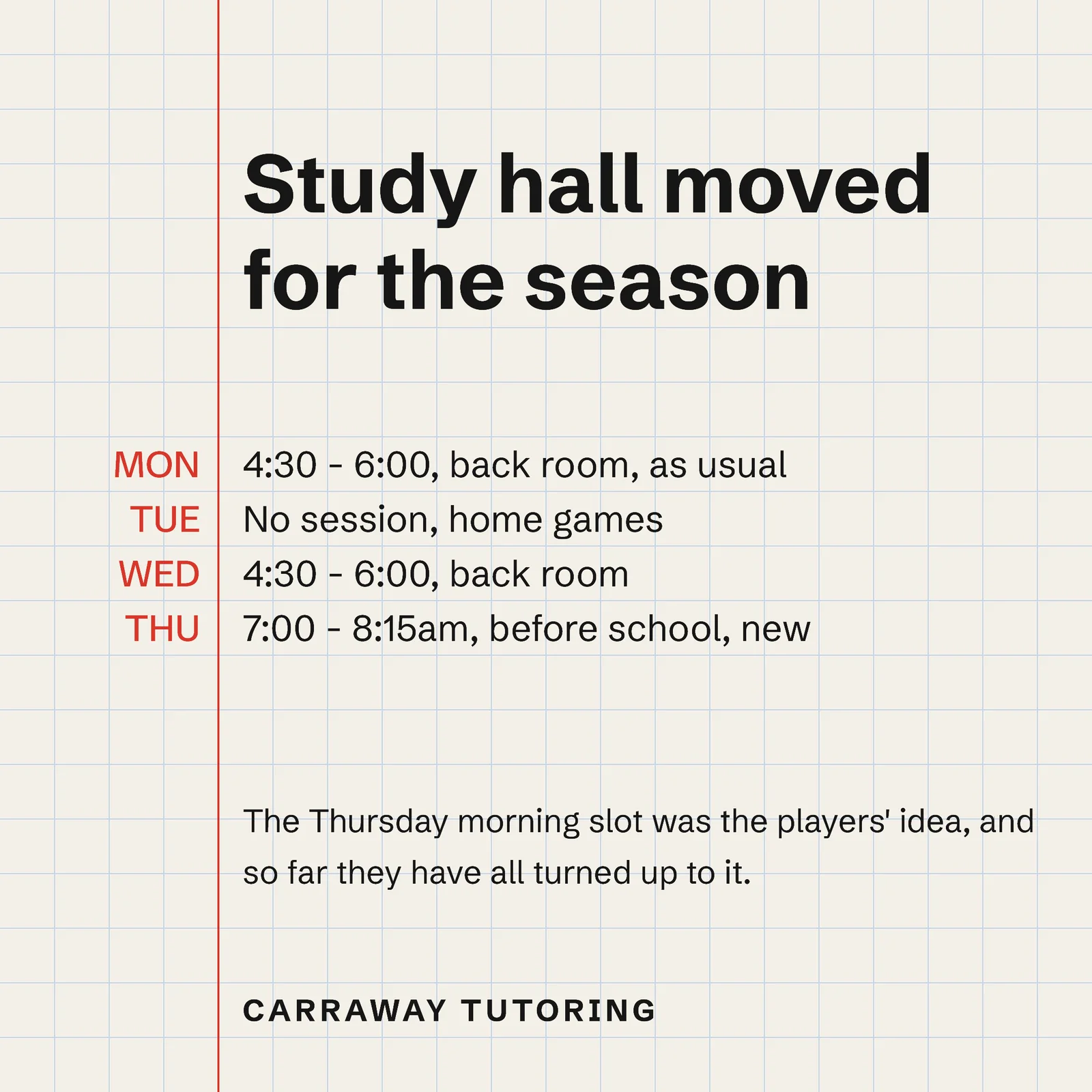Basketball Study Hall Tutoring Instagram Post — 1:1 Instagram post template