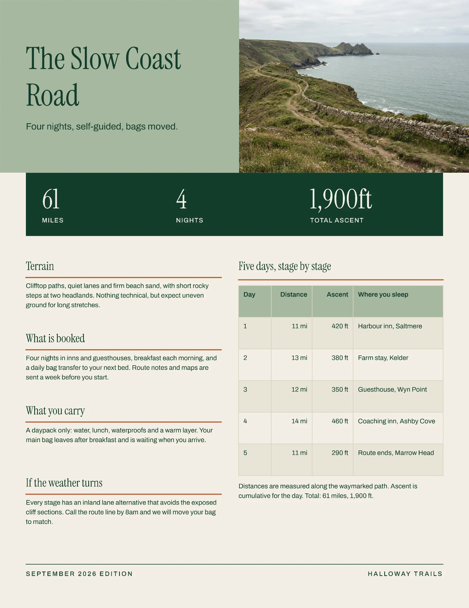 Route Fact Sheet One Pager — 2-page One pager template, page 2 of 2