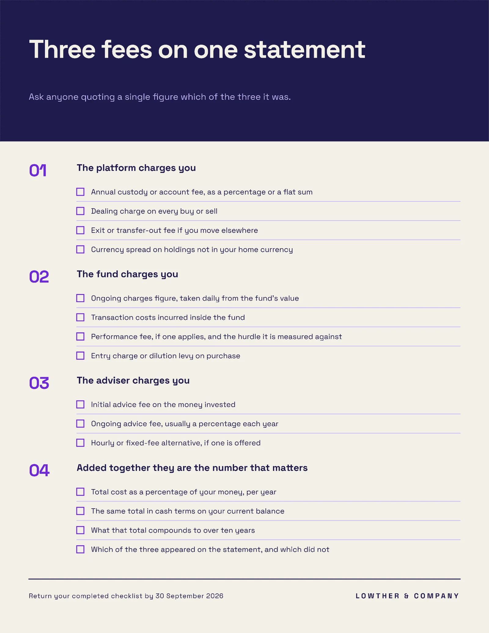 Three Fees Quote — 2-page Quote template, page 2 of 2