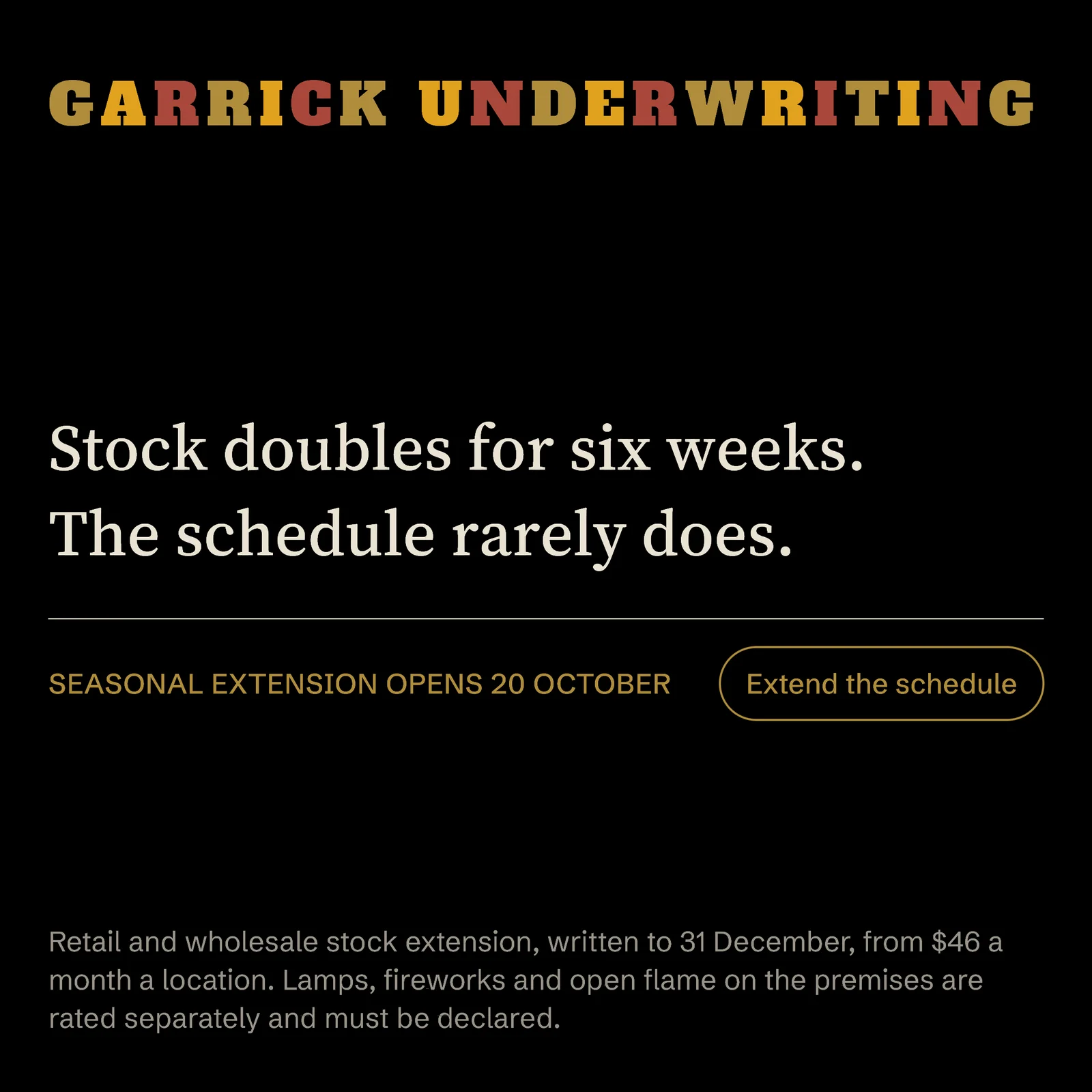 Pure Black Brass Rule And Date Insurance Diwali Stock Cover LinkedIn Ad — 1:1 LinkedIn ad template