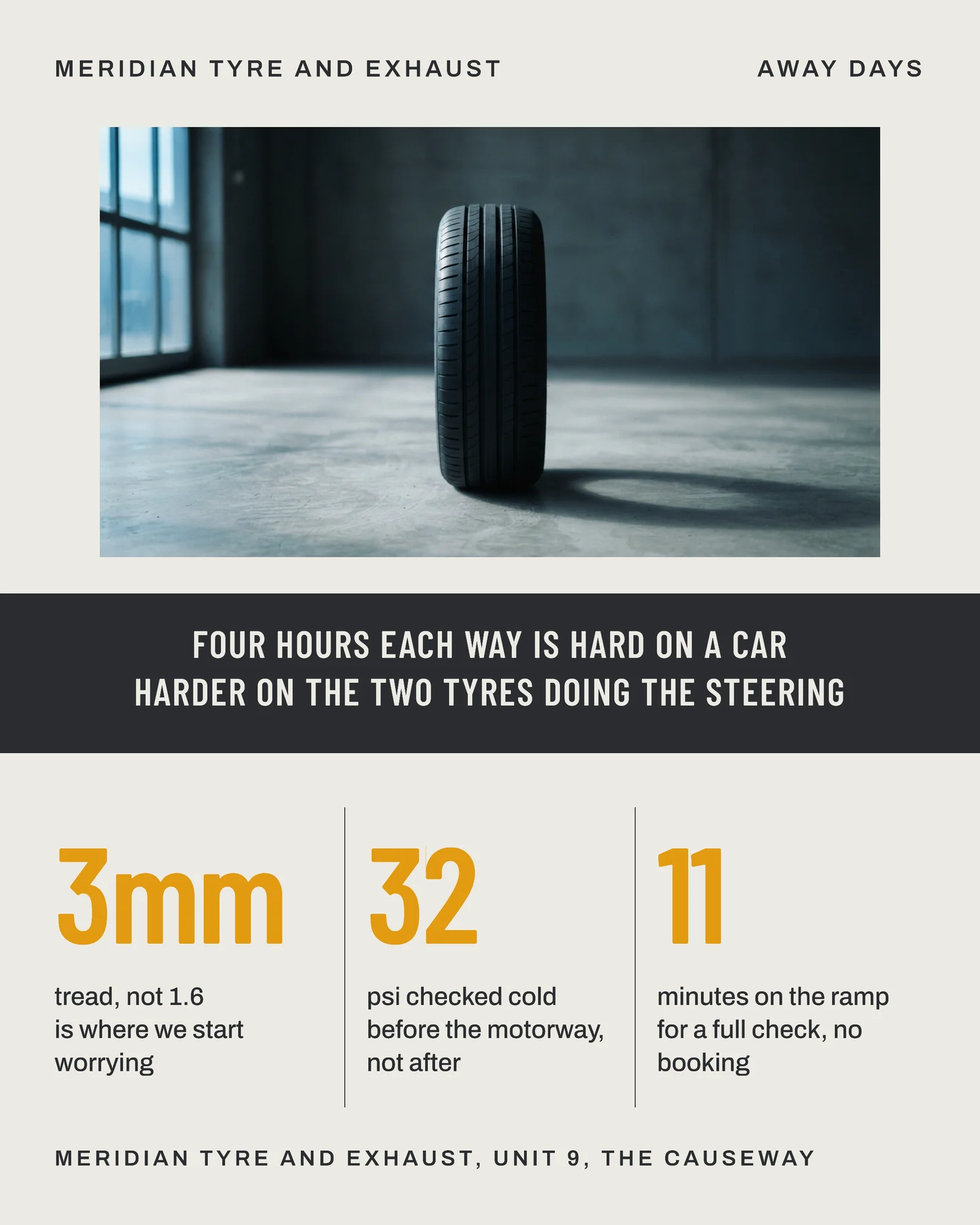 Chalk Amber Object Hero Tyre Shop Football Instagram Post — 4:5 Instagram post template