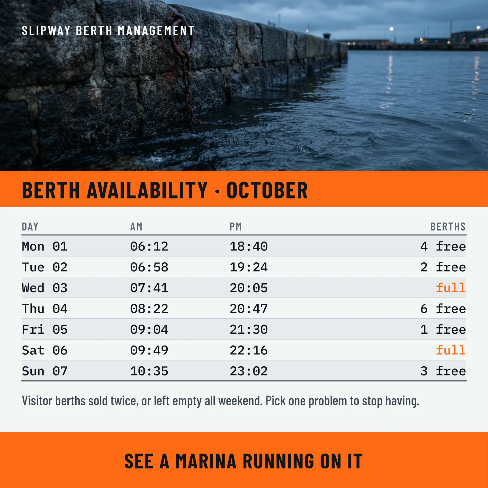 Tide Table Marina Software Instagram Ad — 1:1 Instagram ad template