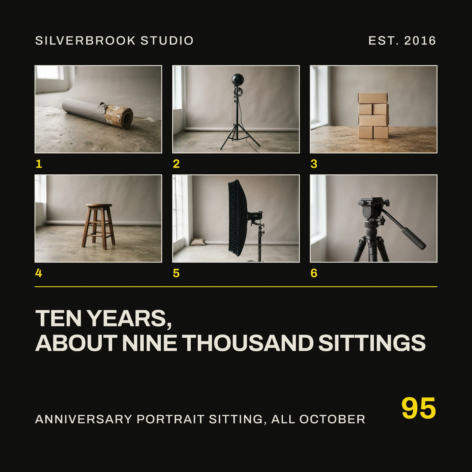 Contact Sheet Photography Studio Ten Years Facebook Ad — 1:1 Facebook ad template