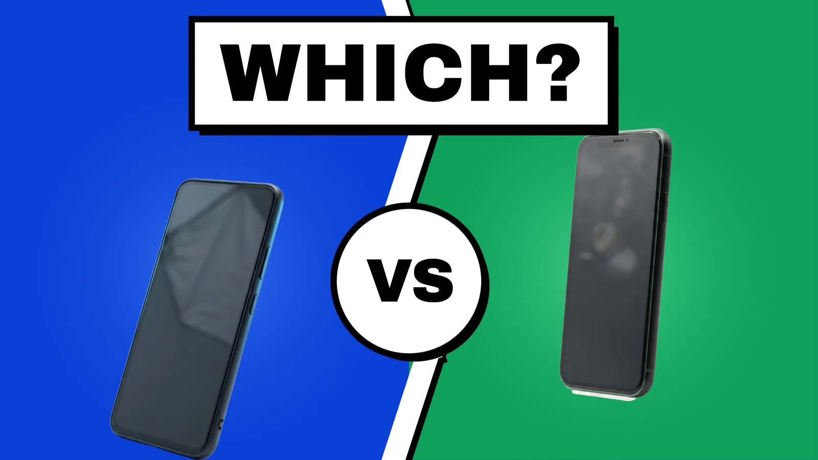 Two Phones Compared YouTube Thumbnail — 16:9 Youtube thumbnail template