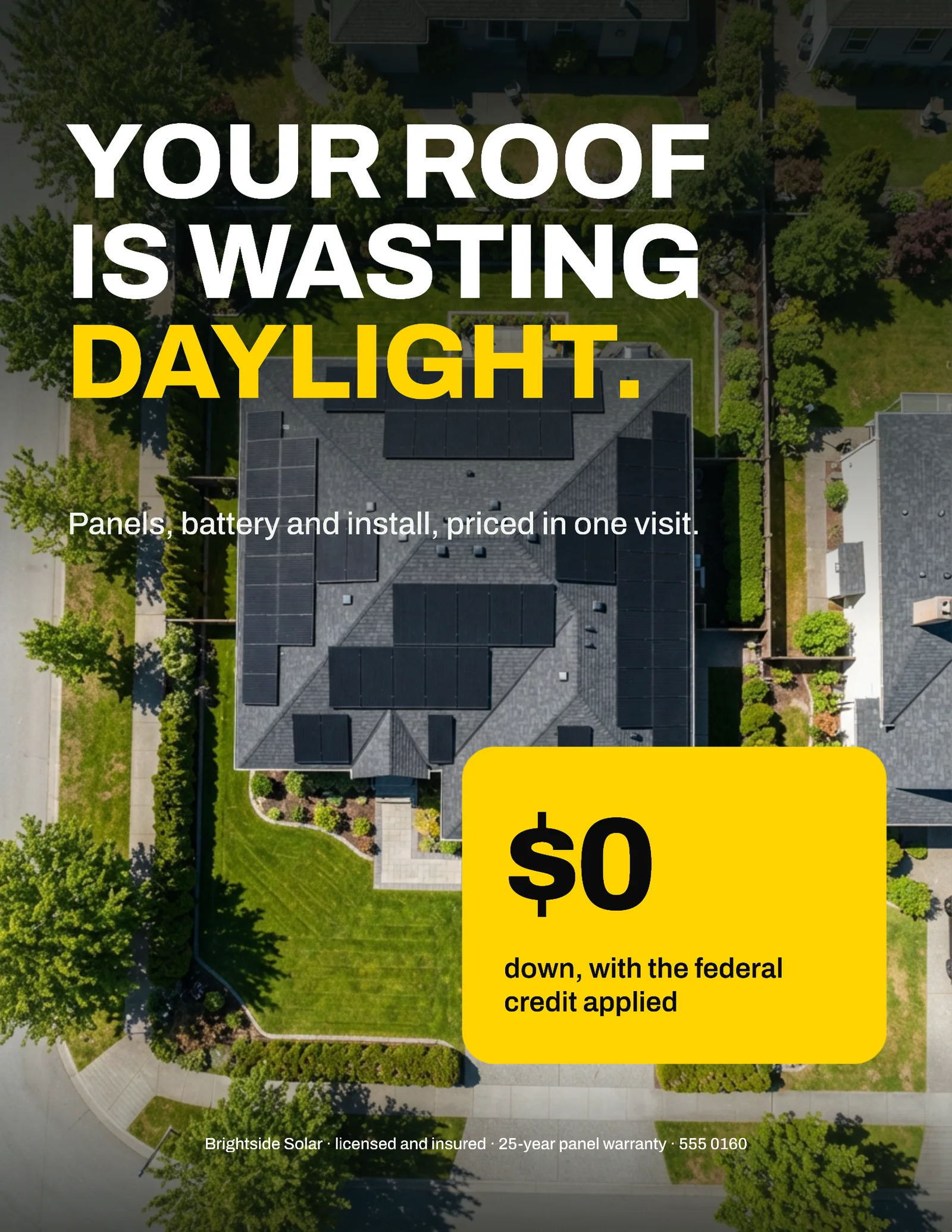 Aerial Stat Solar Installer Flyer — Letter Flyer template