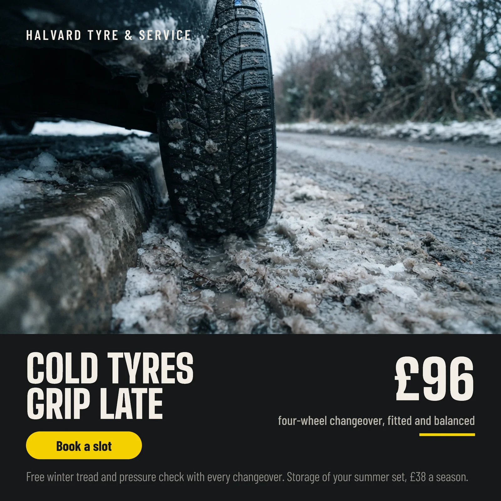 Winter Tyre Changeover Instagram Ad — 1:1 Instagram ad template