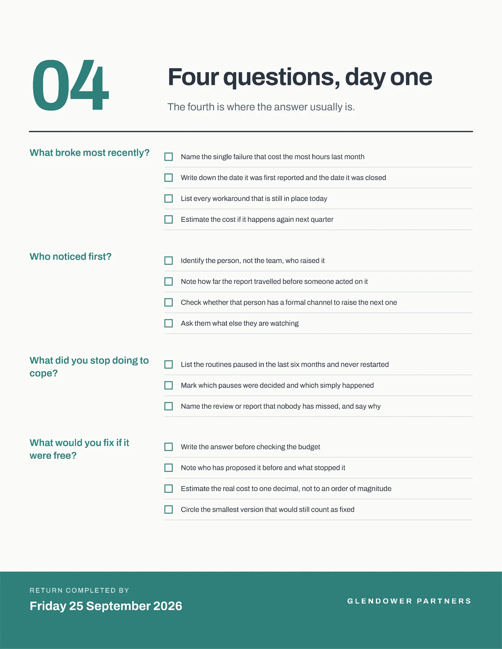Four Questions Consult Proposal — 2-page Proposal template, page 2 of 2