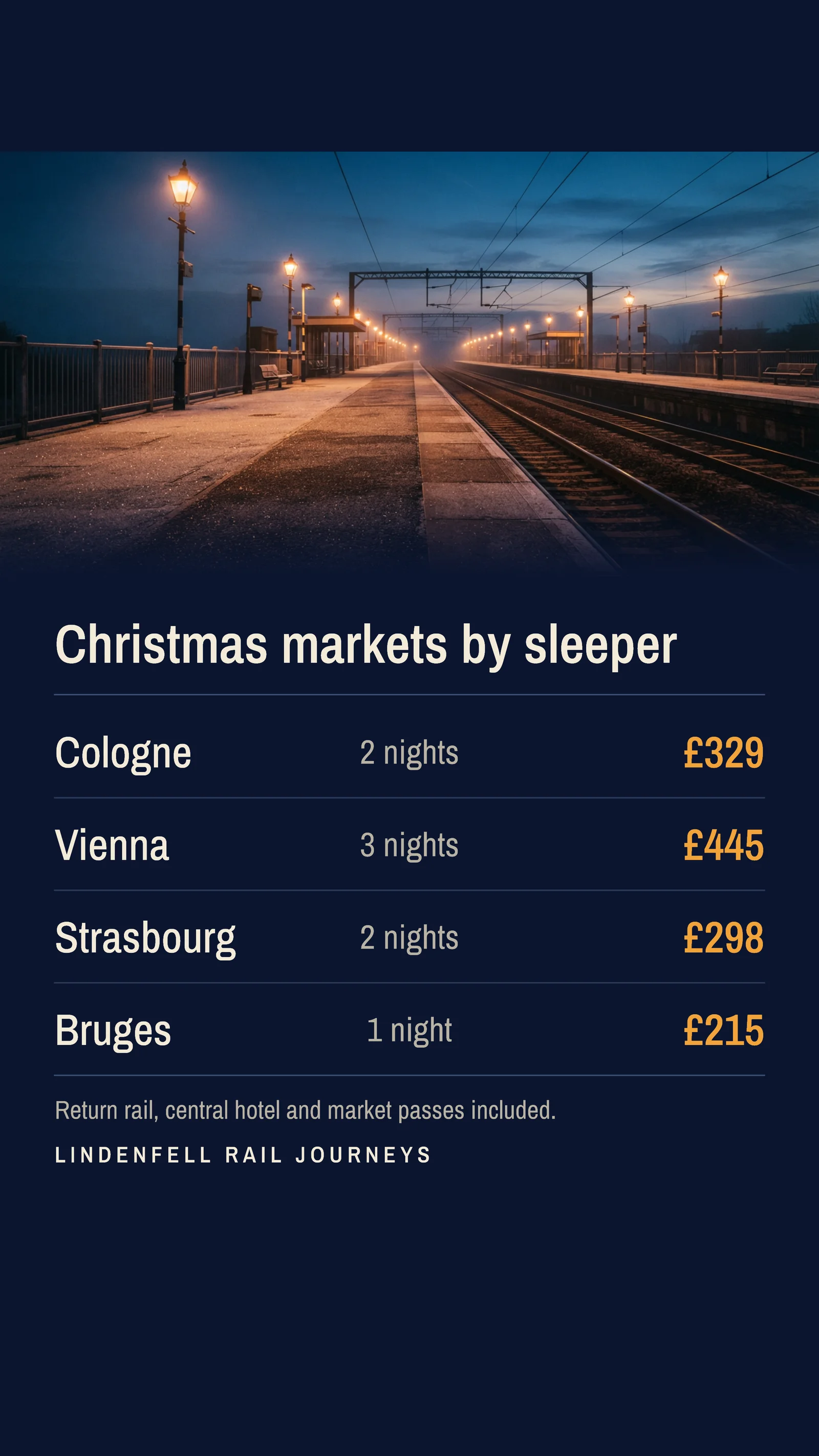 Departure Board Christmas Market Rail Instagram Story — 9:16 Instagram story template