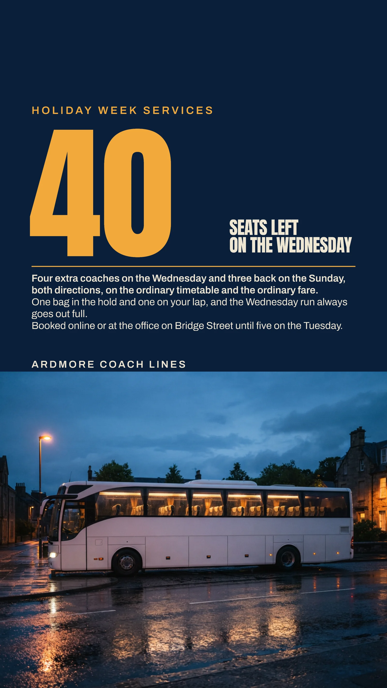Navy Numeral Hero Coach Operator Thanksgiving Seats Instagram Story — 9:16 Instagram story template