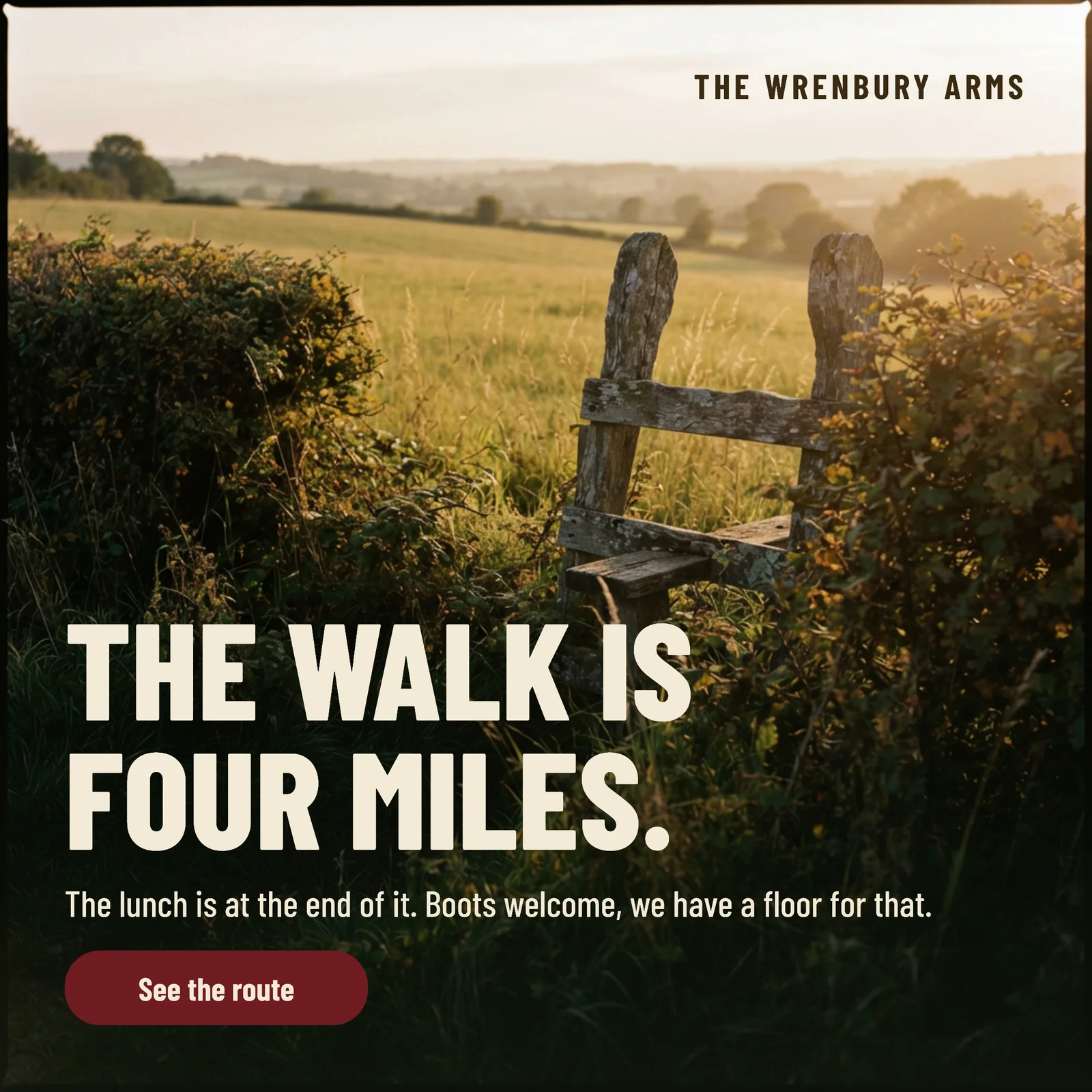 Moss Walk Then Lunch Instagram Ad — 1:1 Instagram ad template