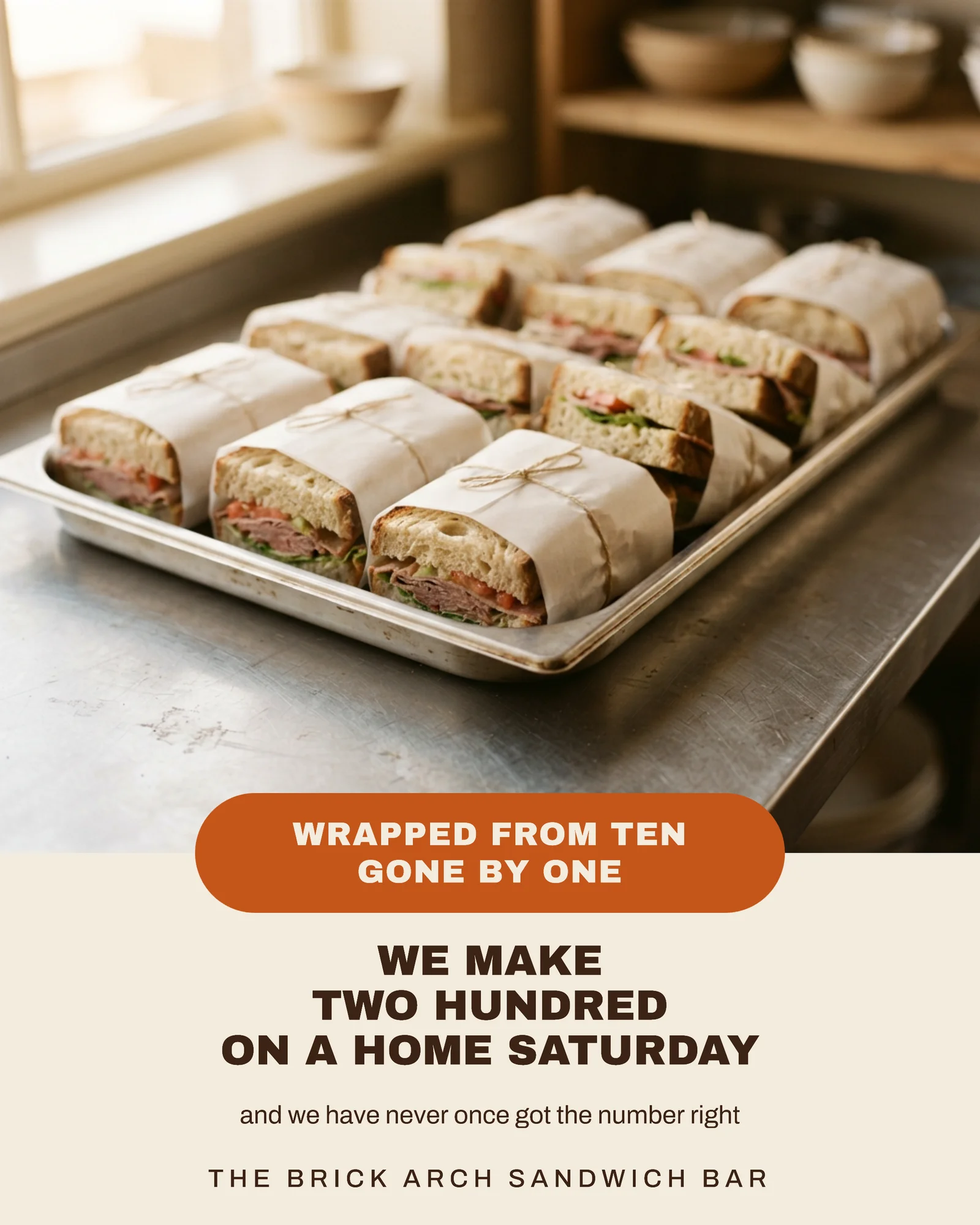 Cream Burnt Orange Photo Lozenge Sandwich Bar Football Instagram Post — 4:5 Instagram post template