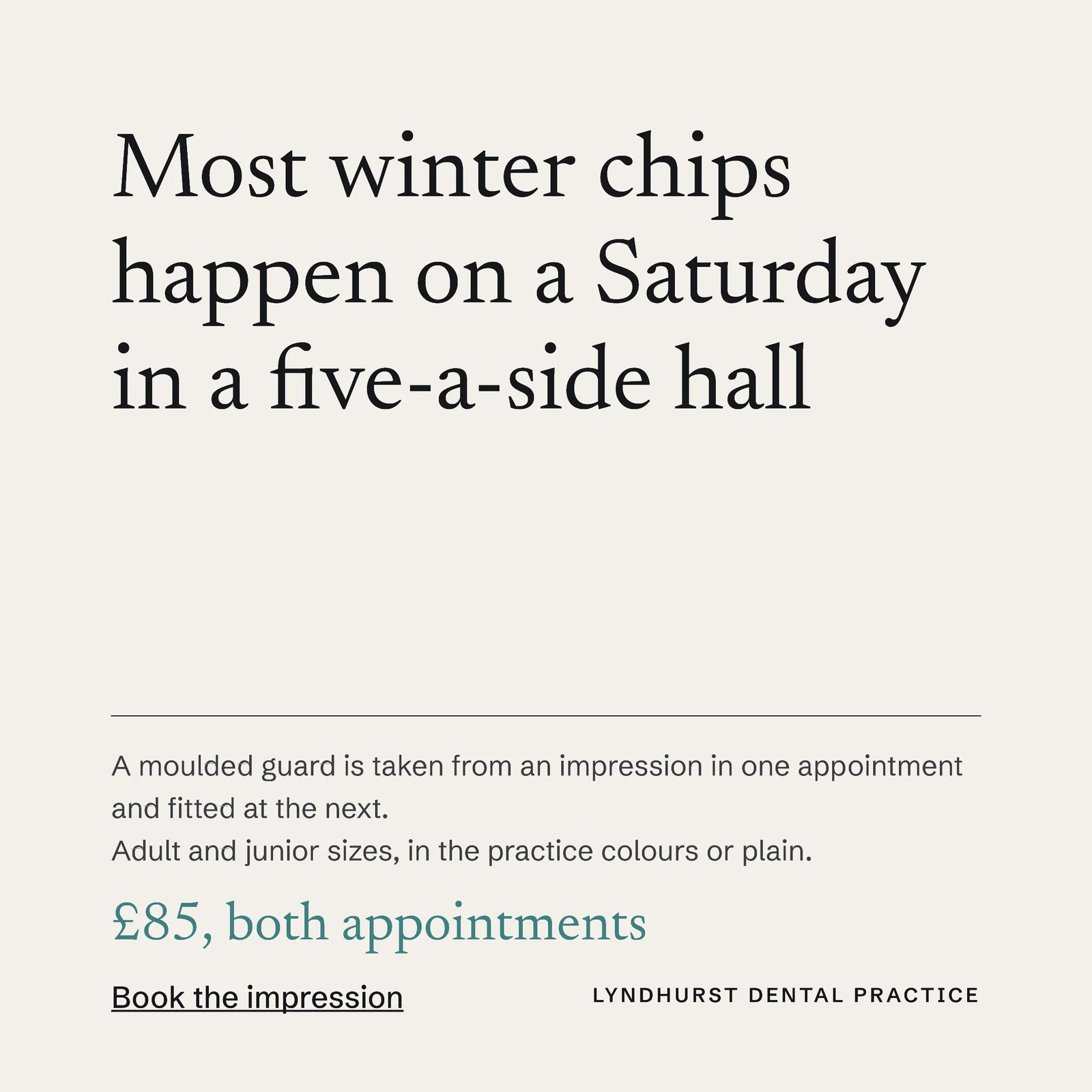 Dental Winter Mouthguard Facebook Ad — 1:1 Facebook ad template
