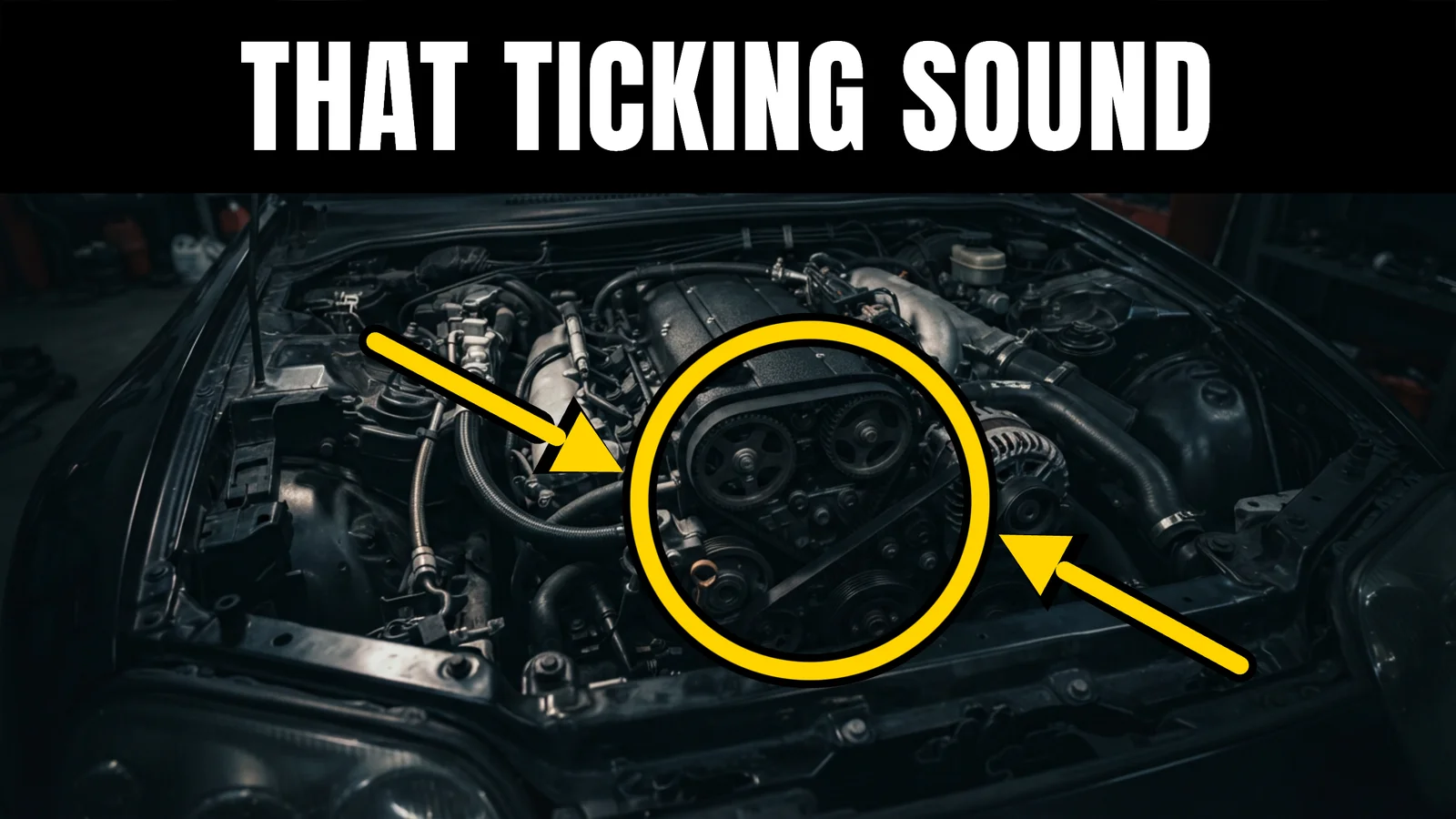 Engine Noise Diagnosis YouTube Thumbnail — 16:9 Youtube thumbnail template
