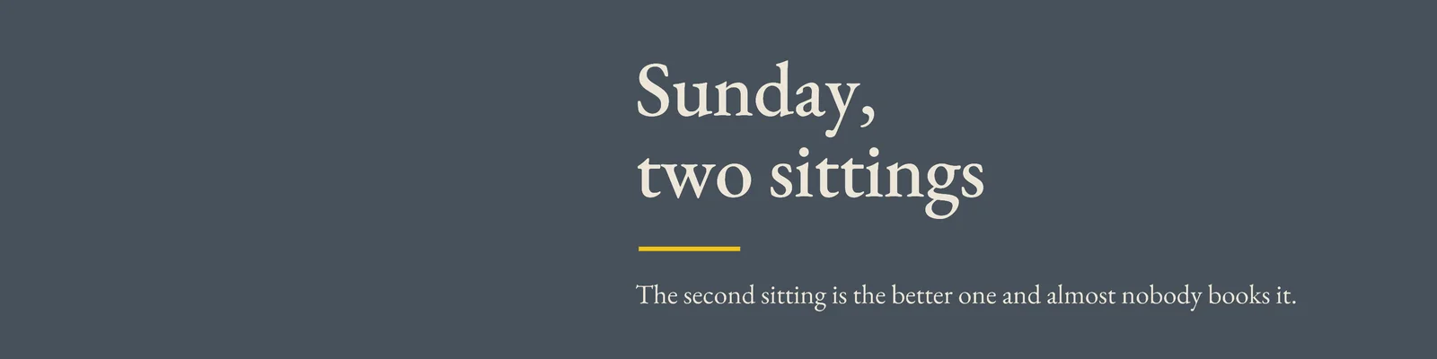 Two Sittings LinkedIn Banner — 4:1 LinkedIn banner template