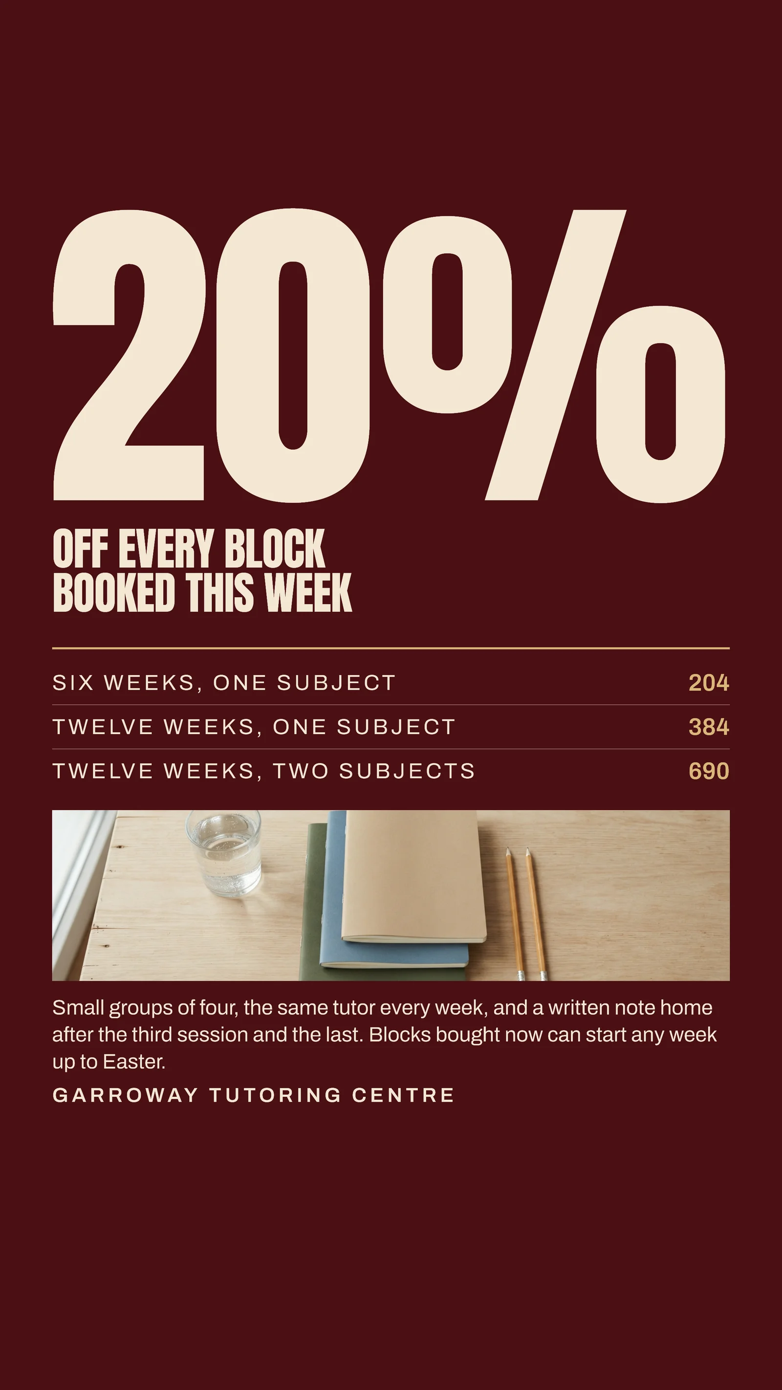 Oxblood Percent Hero Tutoring Centre Black Friday Blocks Instagram Story — 9:16 Instagram story template