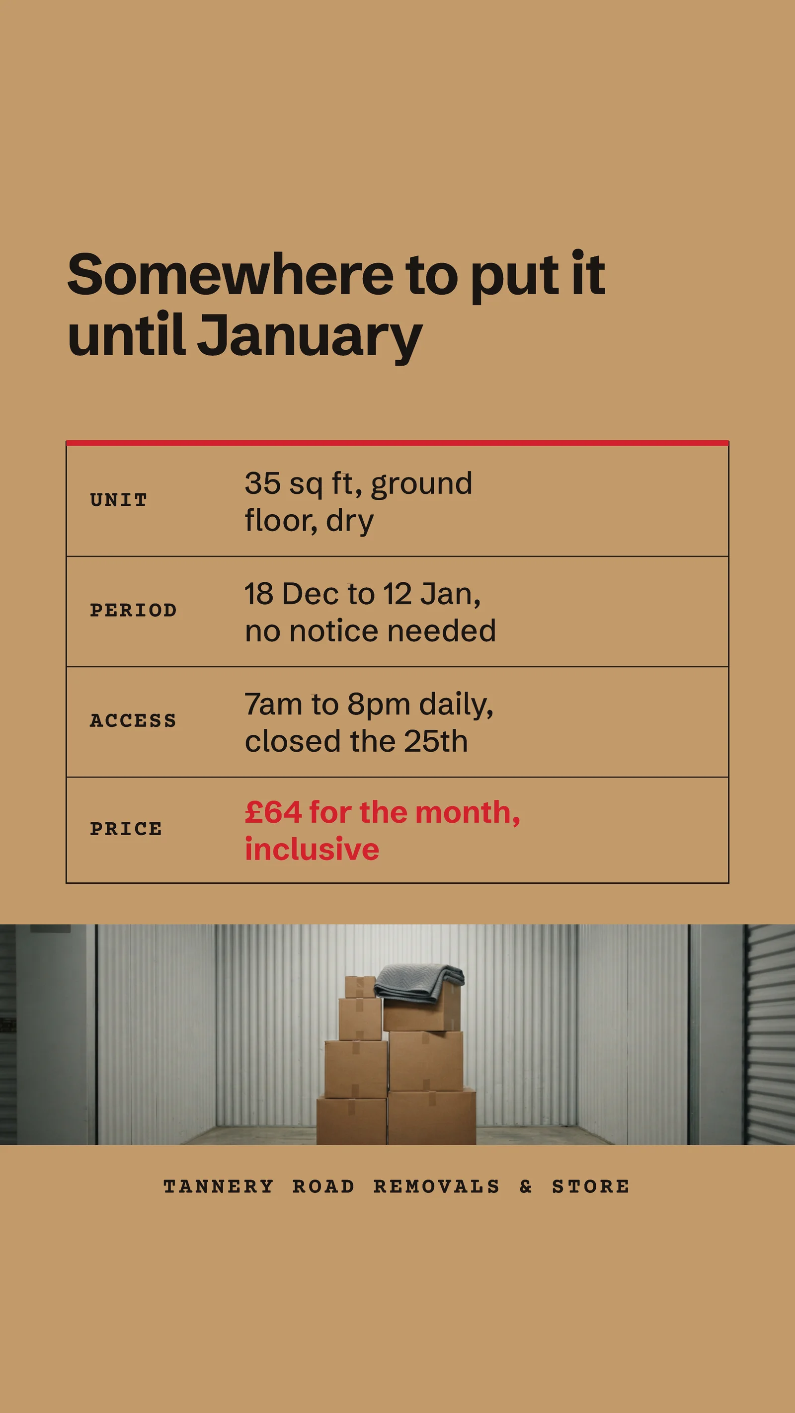 Holiday Storage Movers Facebook Story — 9:16 Facebook story template