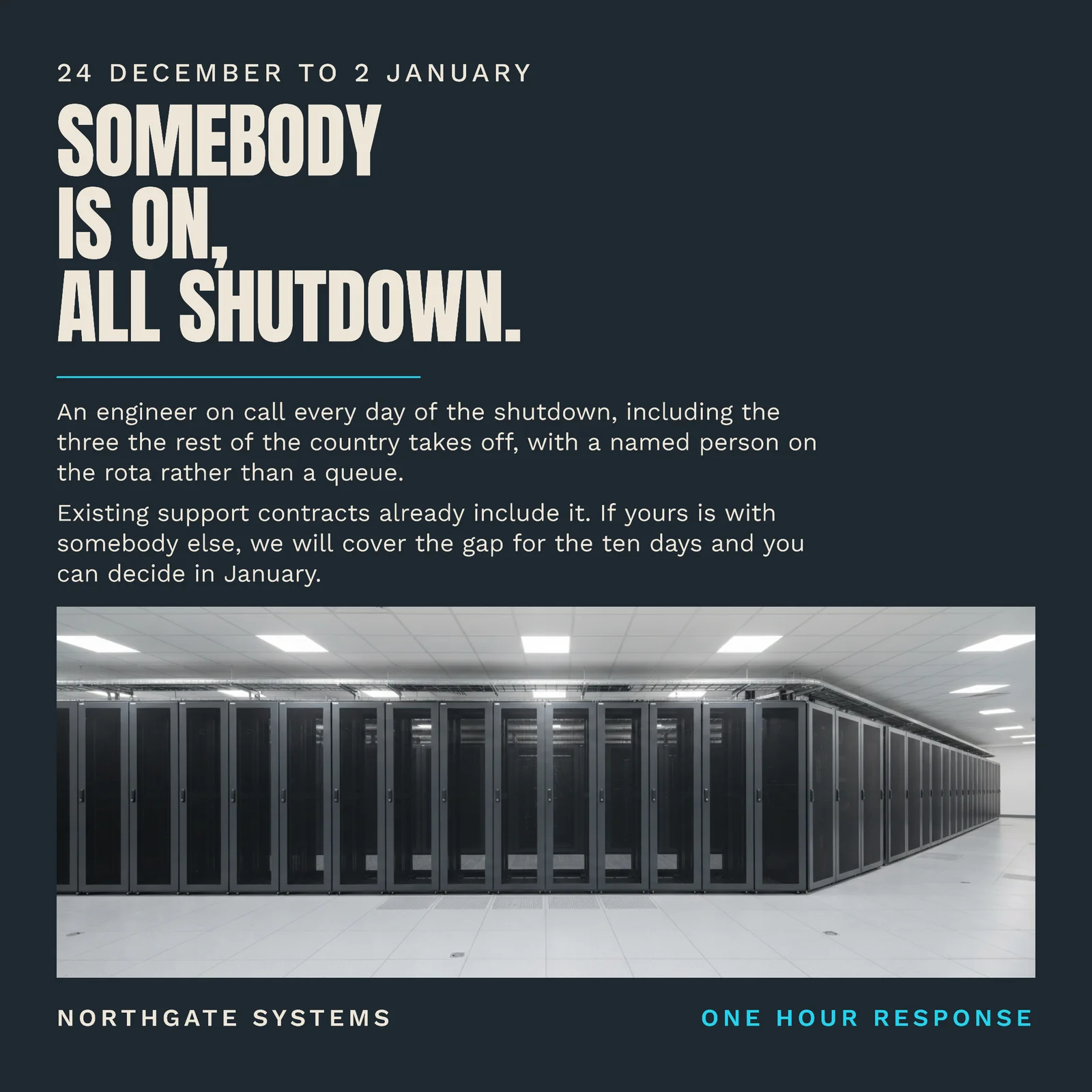Slate Inset Plate Managed IT Christmas Shutdown Cover Facebook Ad — 1:1 Facebook ad template
