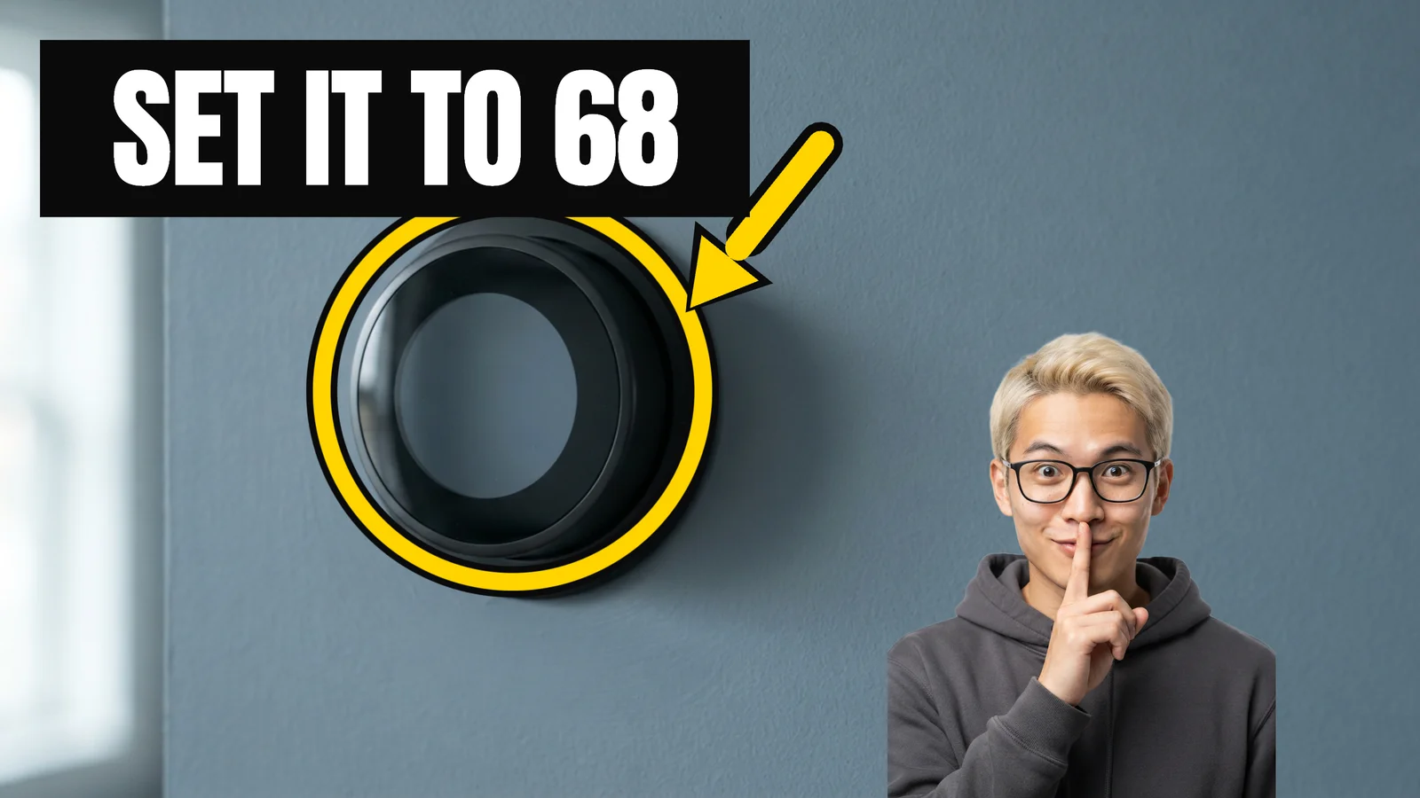 Thermostat Setting YouTube Thumbnail — 16:9 Youtube thumbnail template