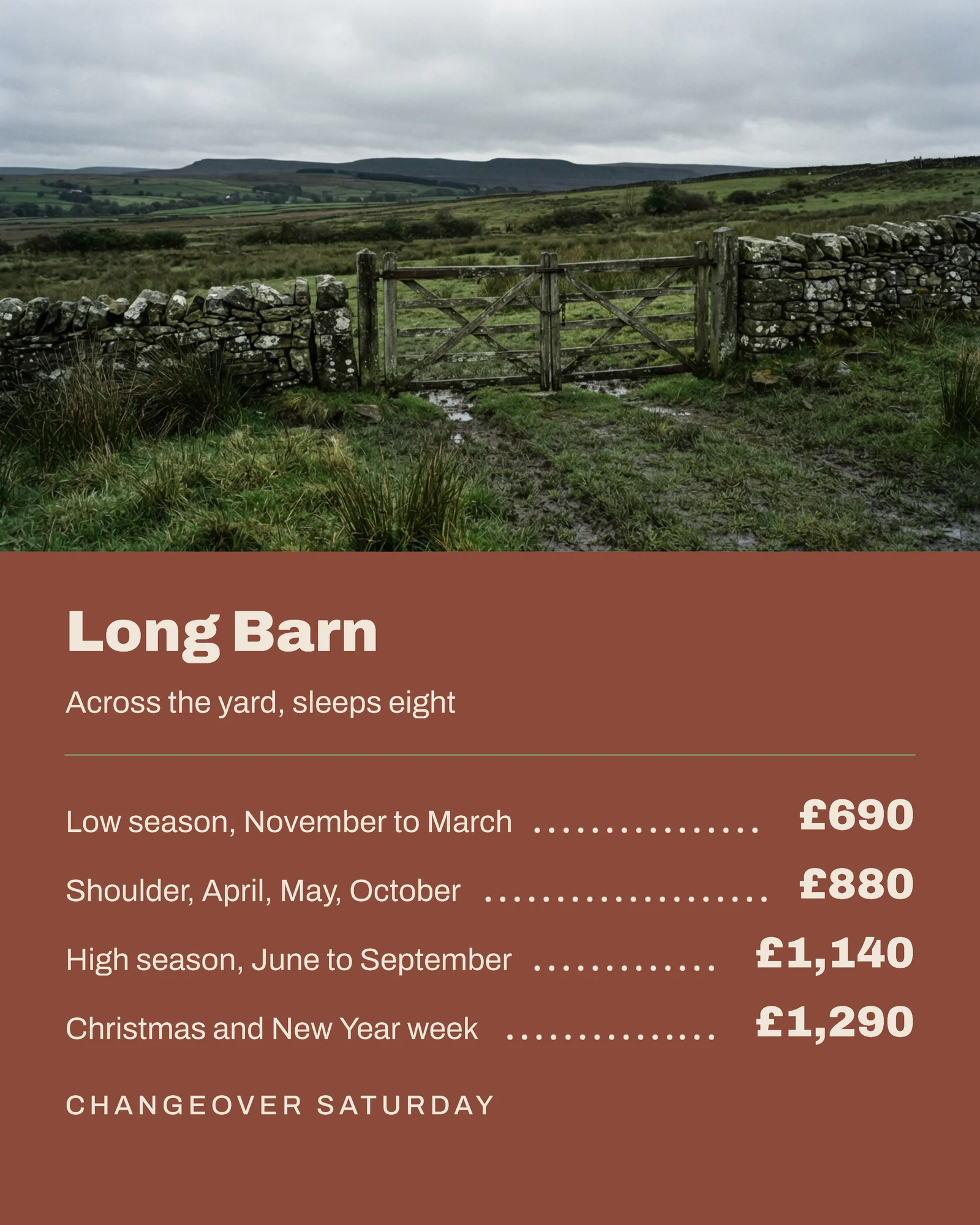 Self-Catering Cottage Seasonal Rates Instagram Carousel — 4-panel Instagram carousel carousel template, page 4 of 4