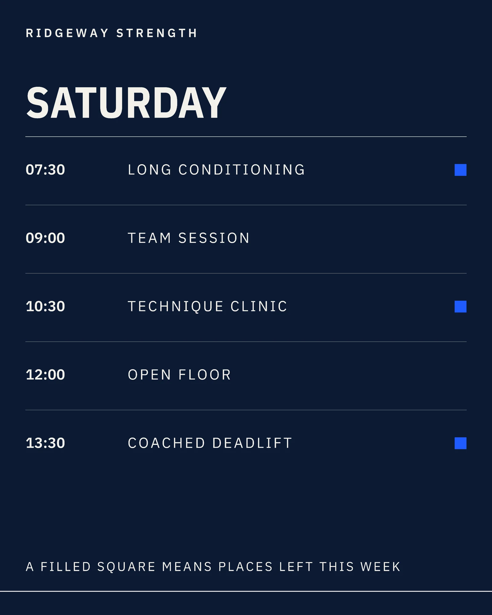 Ink Electric Timetable Gym Winter Training Instagram Carousel — 5-panel Instagram carousel carousel template, page 4 of 5