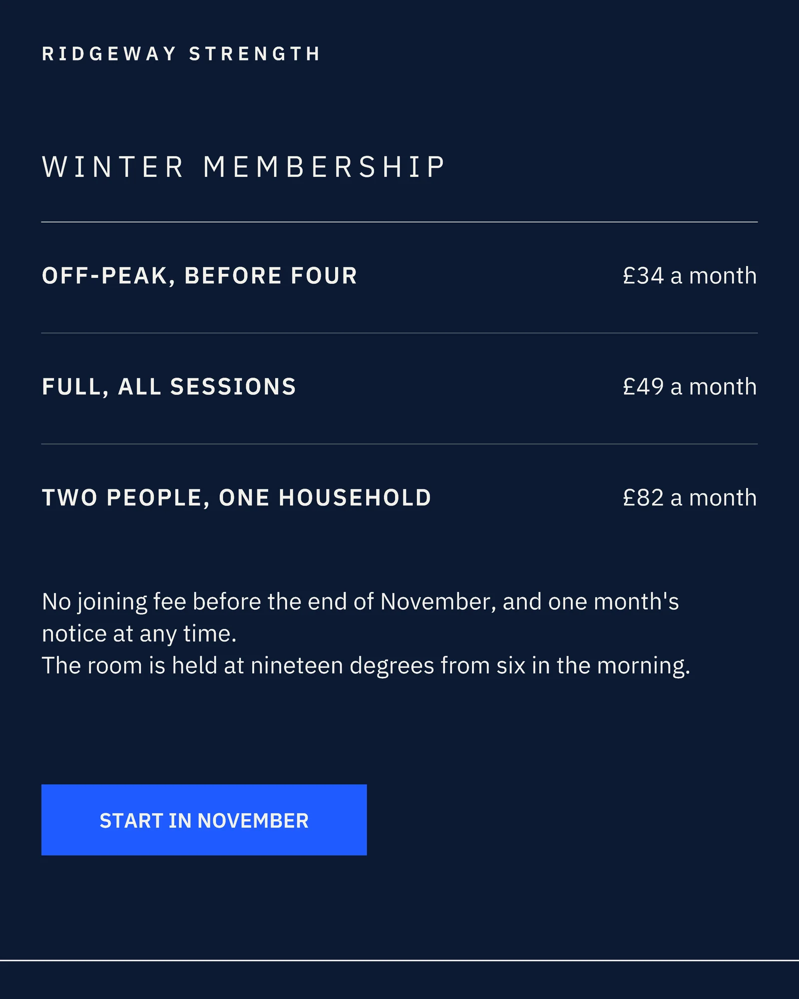 Ink Electric Timetable Gym Winter Training Instagram Carousel — 5-panel Instagram carousel carousel template, page 5 of 5
