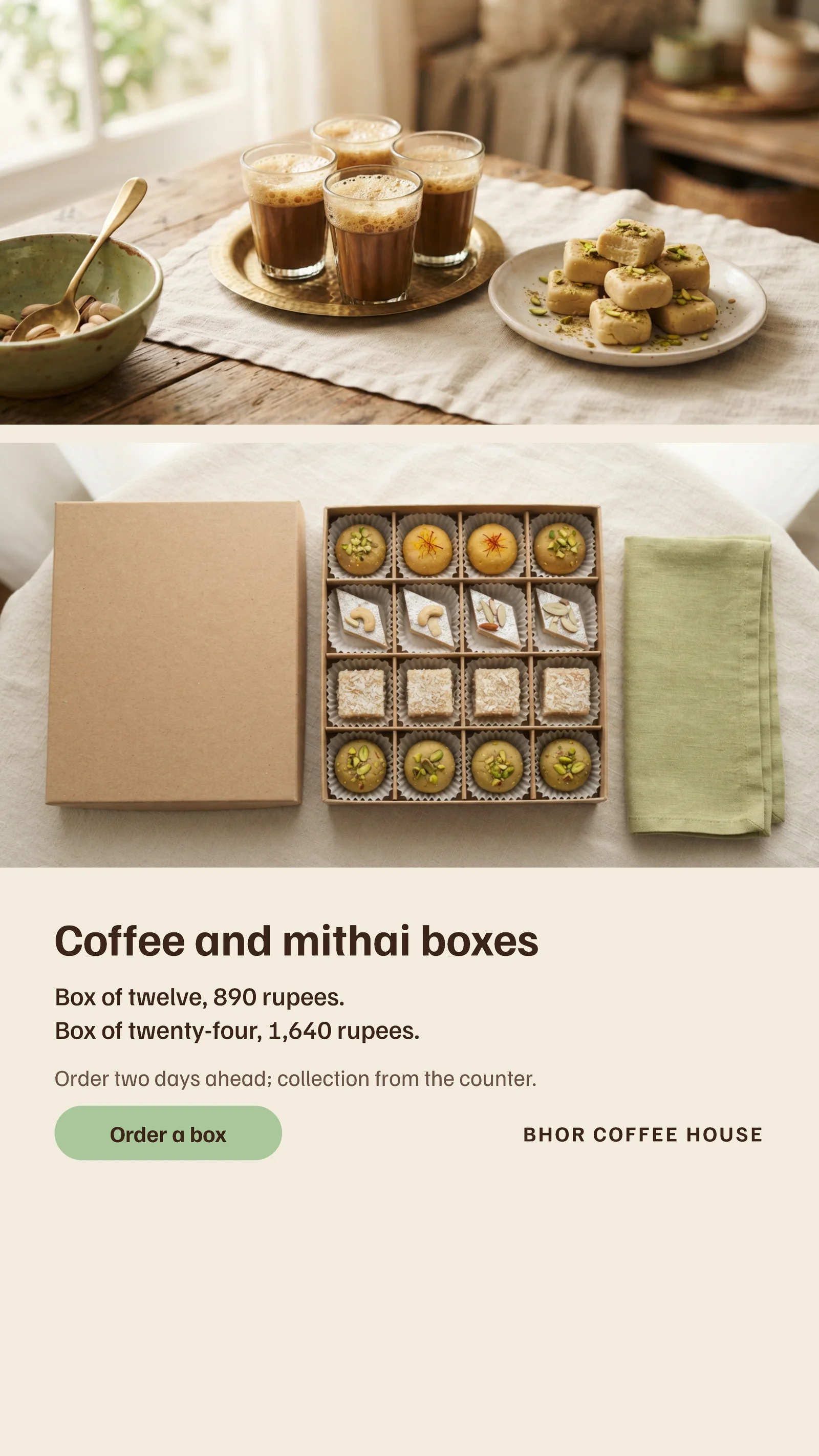 Cafe Diwali Sweet Boxes Instagram Story — 9:16 Instagram story template