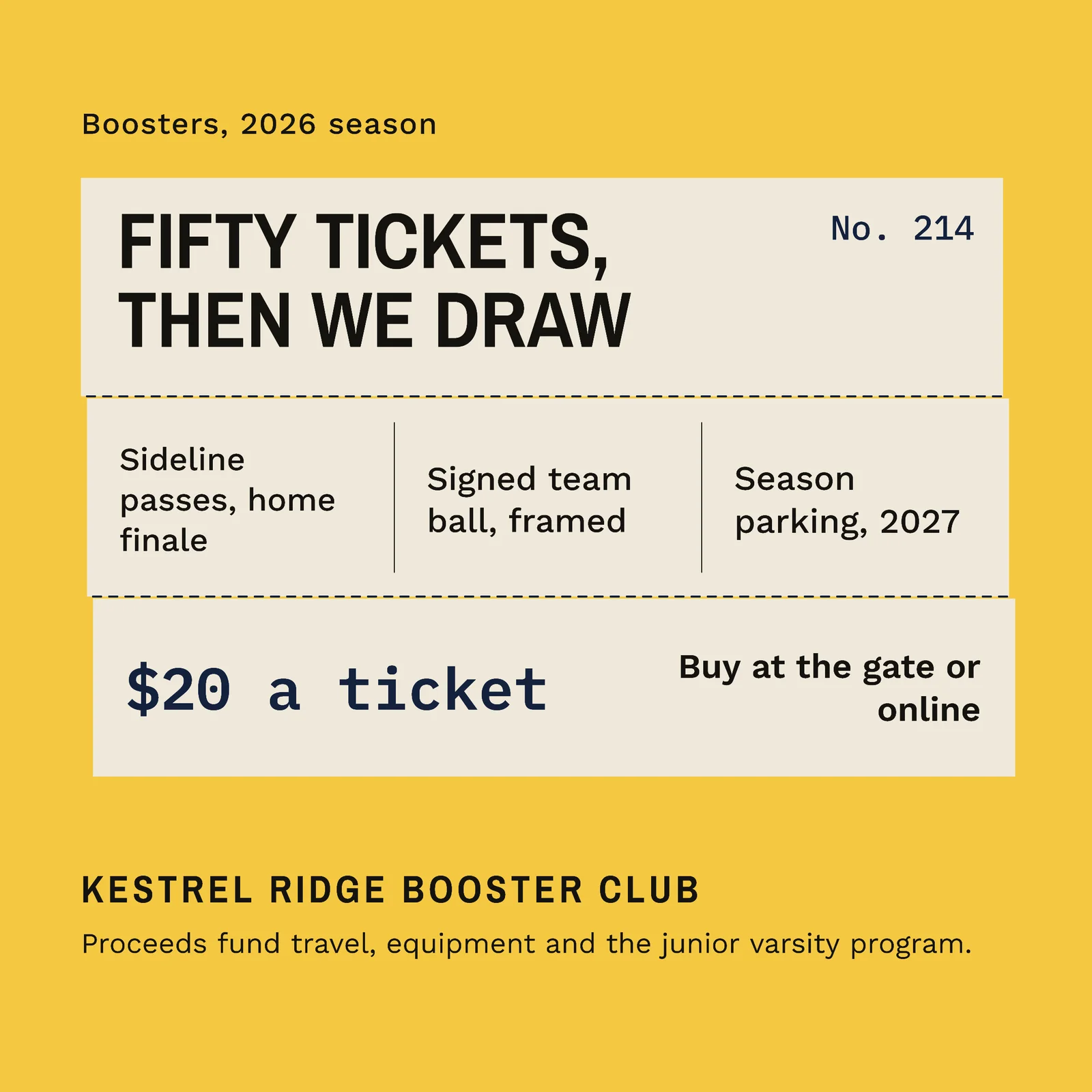 Football Booster Club Fundraiser Instagram Ad — 1:1 Instagram ad template