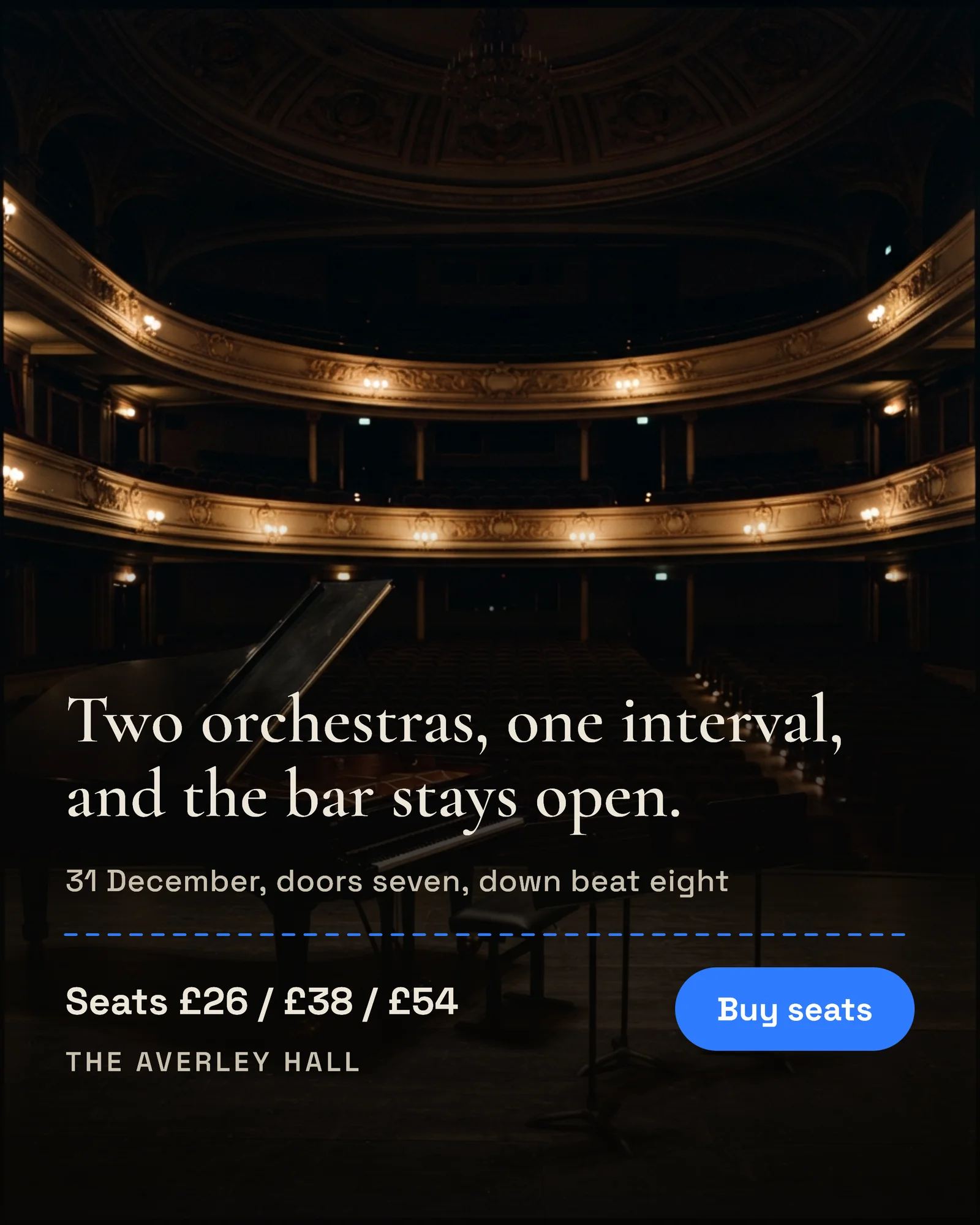 New Year Night Concert Hall Instagram Ad — 4:5 Instagram ad template