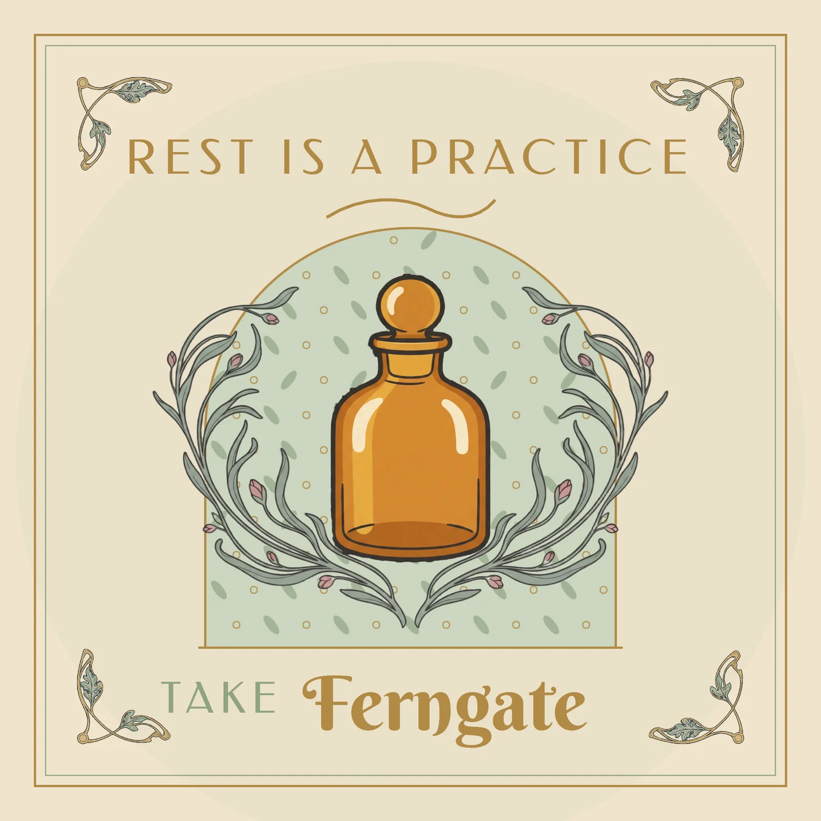 Art nouveau panel — 1:1 Instagram ad template