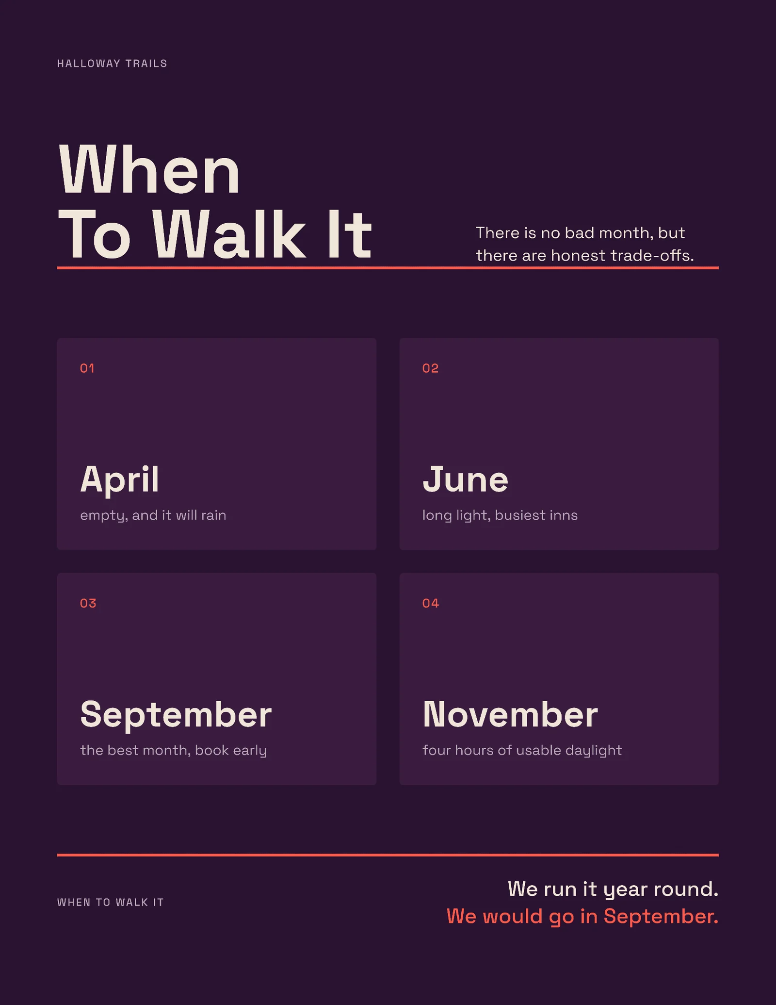 When To Go One Pager — 2-page One pager template, page 2 of 2