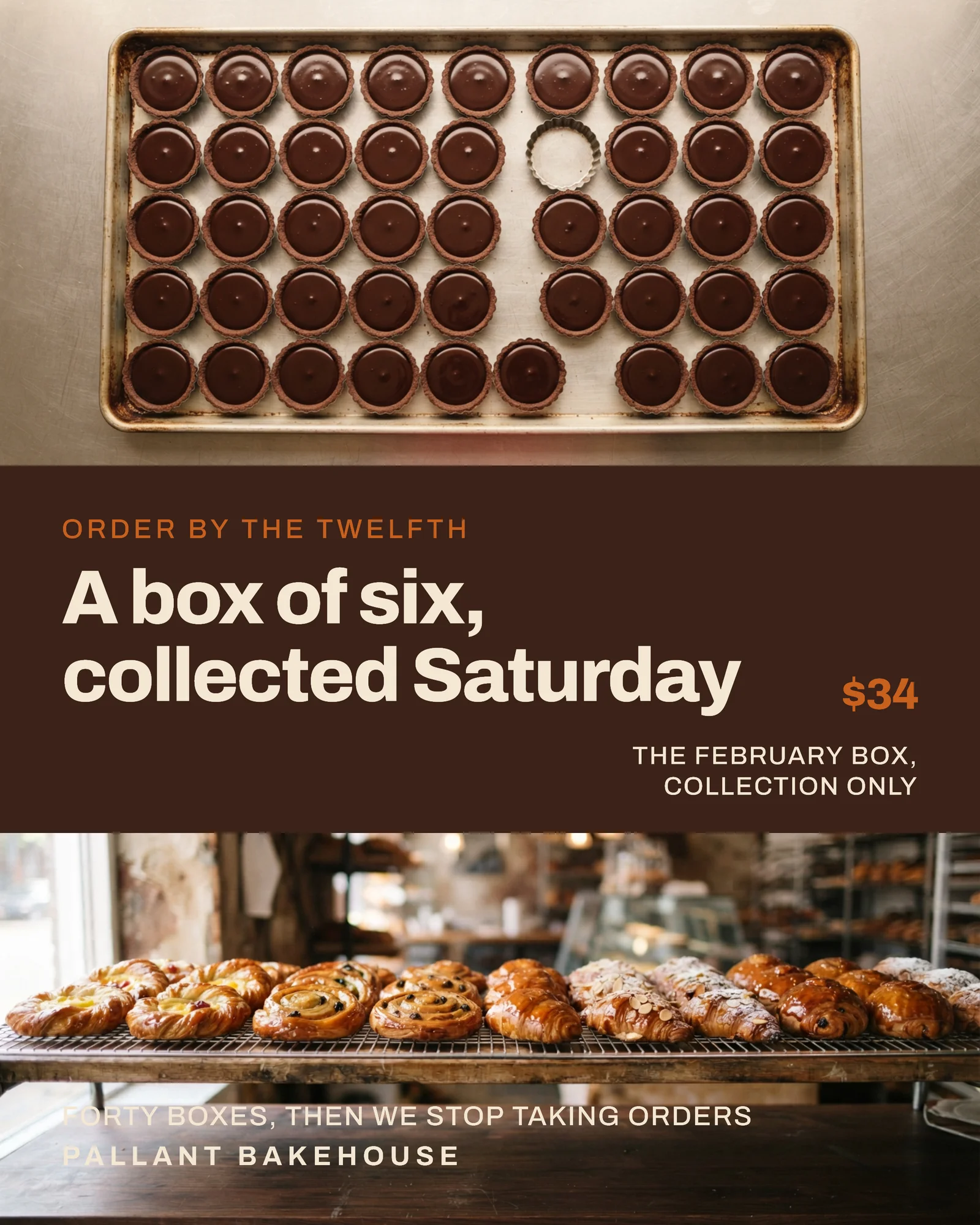 Valentine's Dessert Box Bakery Facebook Ad — 4:5 Facebook ad template