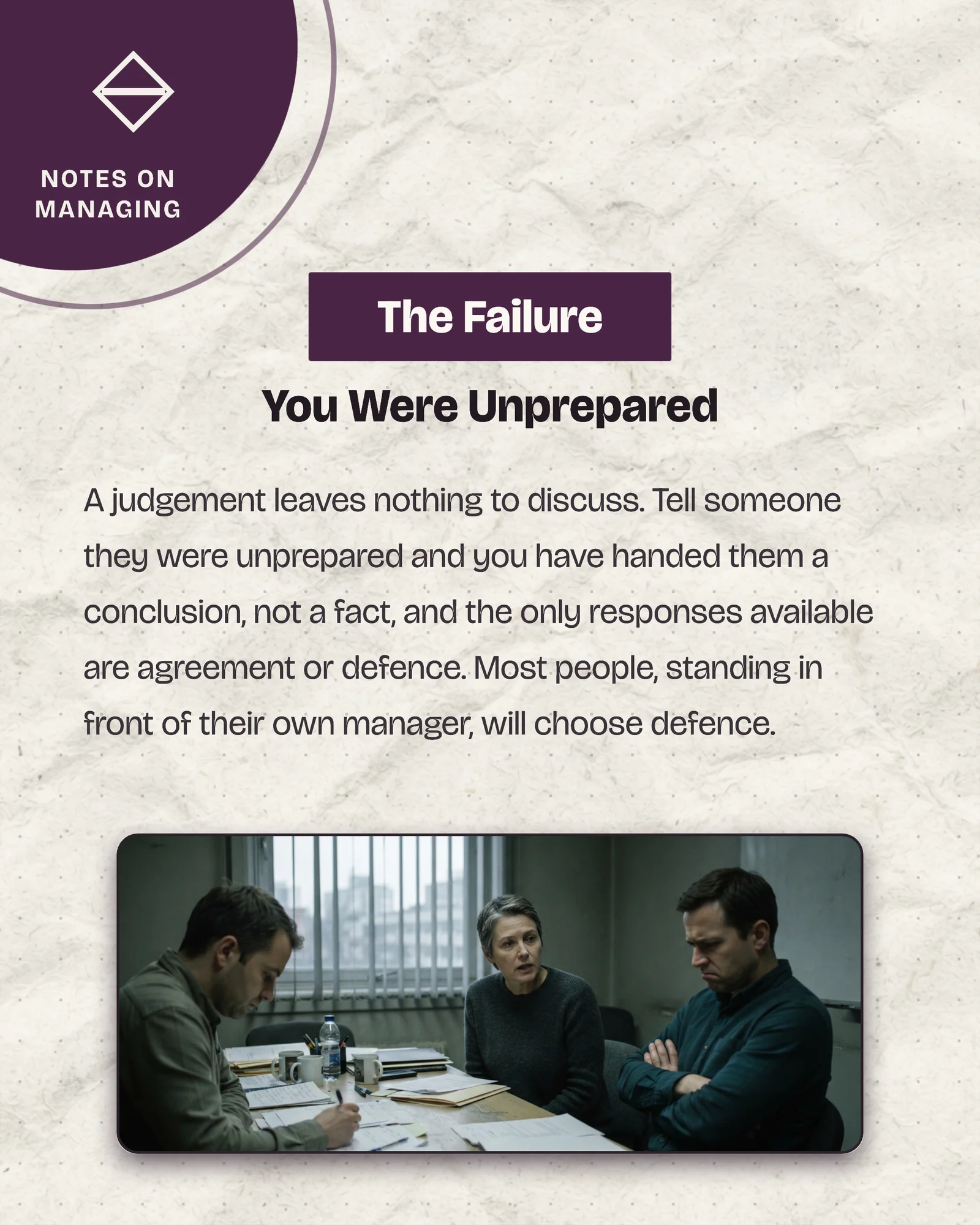 Plum paper management framework carousel — 5-panel Instagram carousel carousel template, page 2 of 5