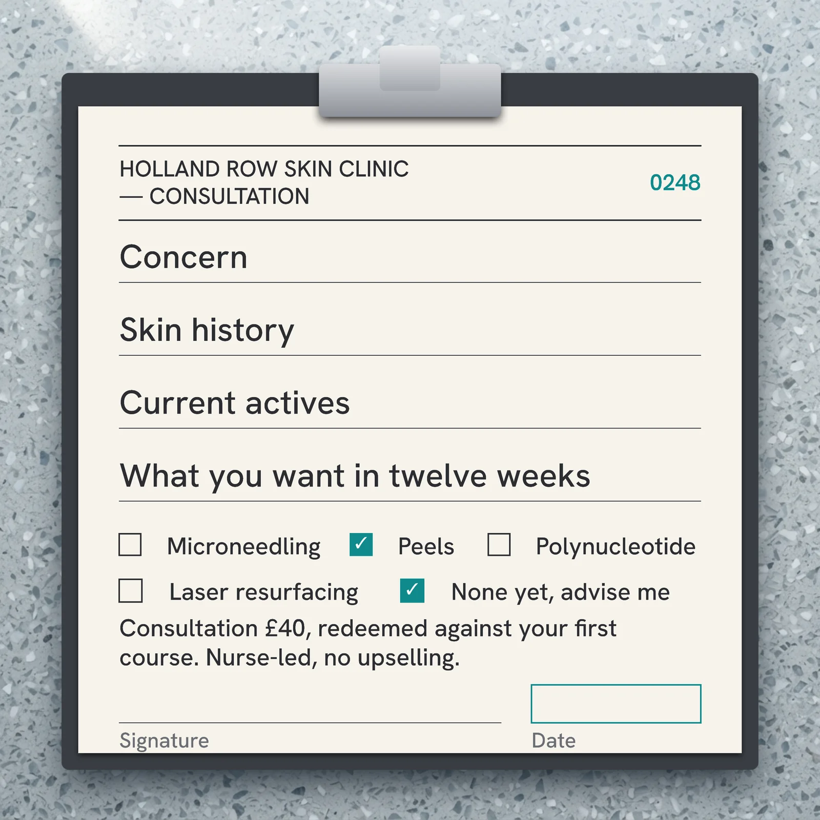 Intake Form Med Spa Instagram Ad — 1:1 Instagram ad template