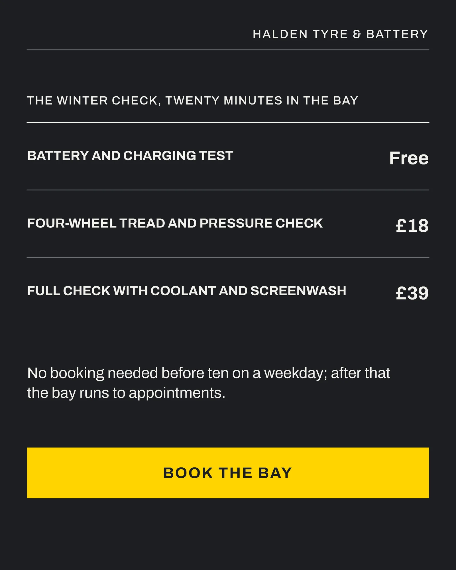 Graphite Yellow Stopping Distance Tyre Centre Winter Check Instagram Carousel — 5-panel Instagram carousel carousel template, page 5 of 5