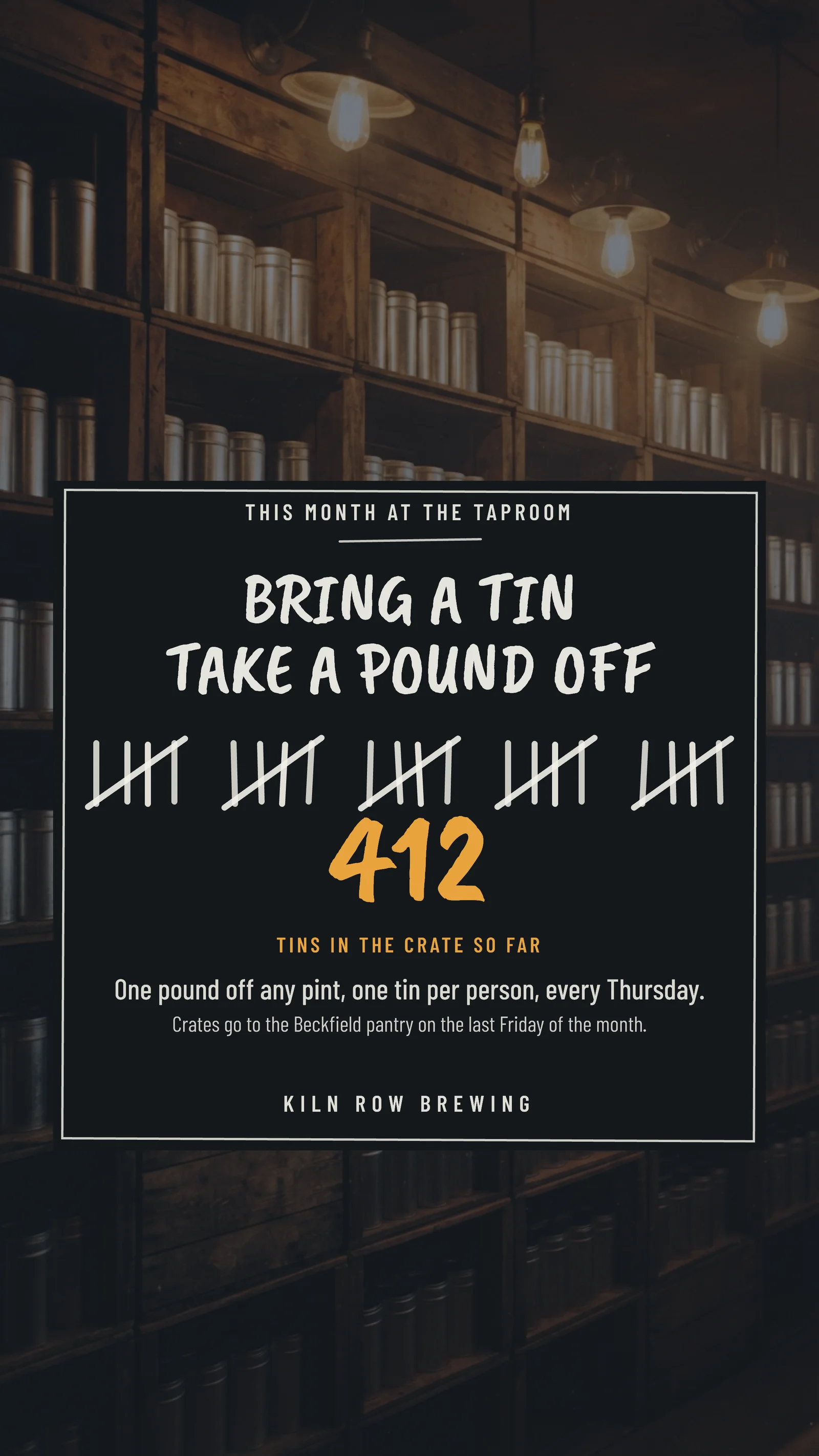 Chalk Tally Board Taproom Tin For A Pint Instagram Story — 9:16 Instagram story template
