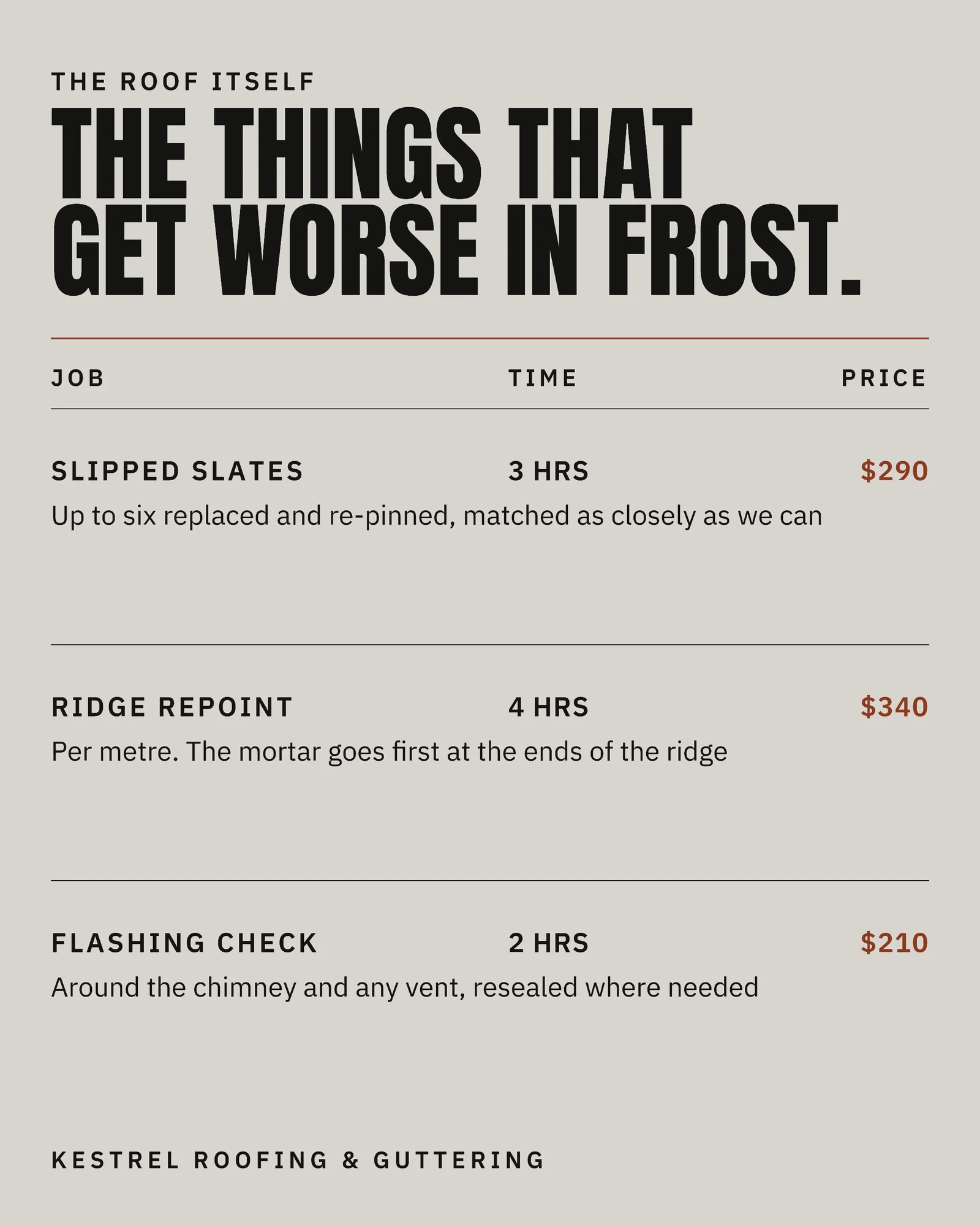 Stone Job Table Roofing Thanksgiving First Freeze Instagram Carousel — 5-panel Instagram carousel carousel template, page 3 of 5