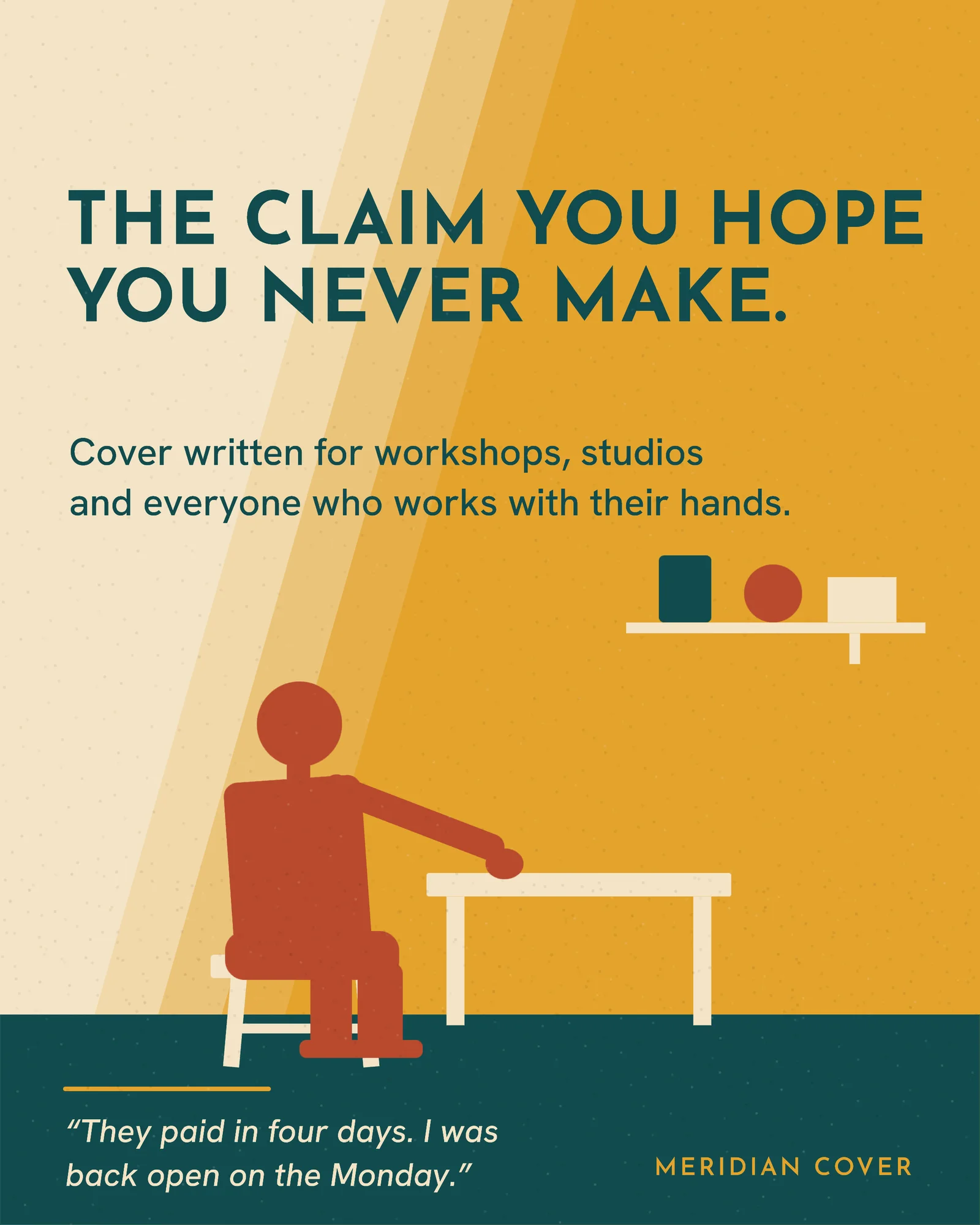 Mid-century poster scene — 4:5 Instagram ad template