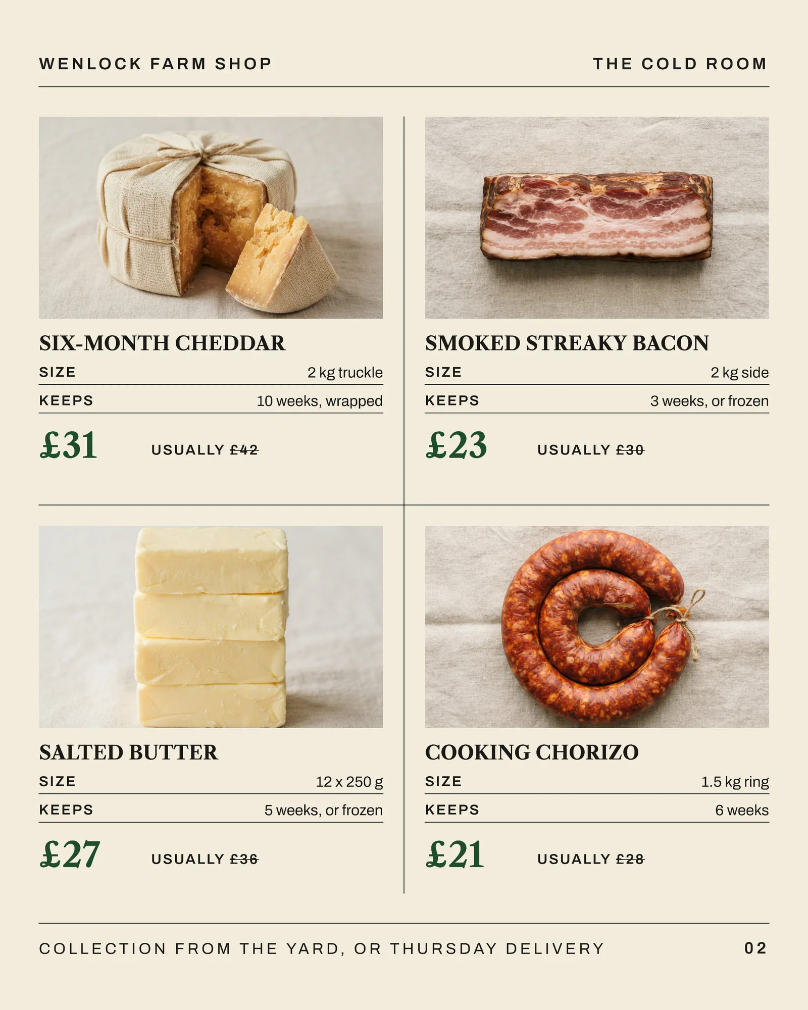 Cream Forest Catalogue Grid Farm Shop Black Friday List Facebook Carousel — 5-panel Facebook carousel carousel template, page 3 of 5