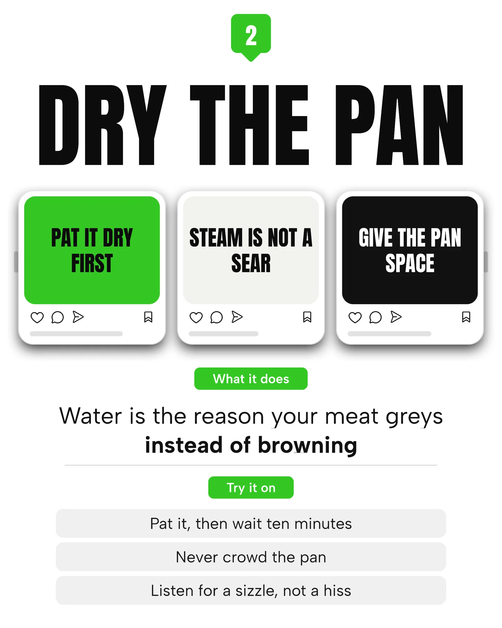 Mega Listicle Cooking Tips Carousel — 5-panel Instagram carousel carousel template, page 3 of 5
