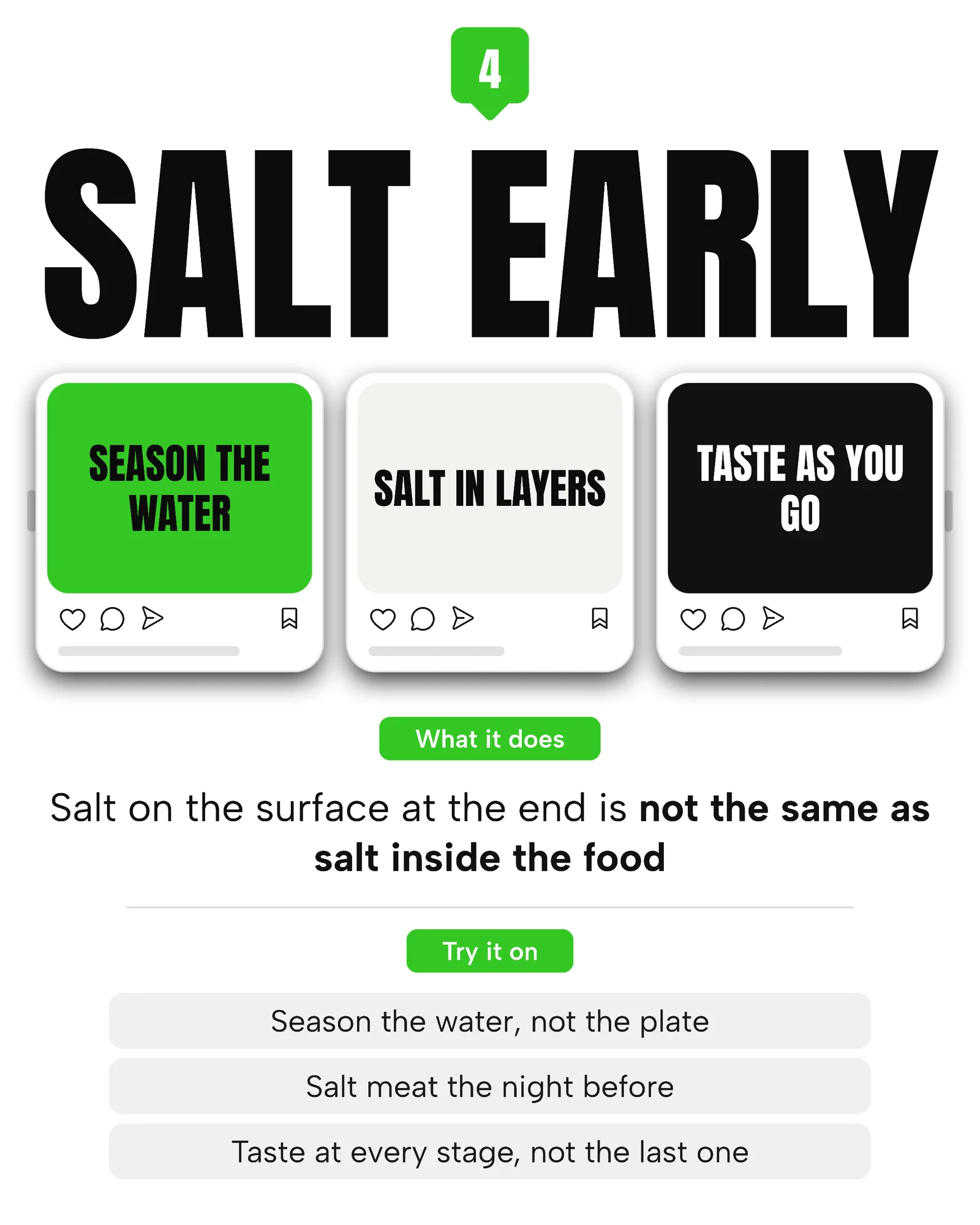 Mega Listicle Cooking Tips Carousel — 5-panel Instagram carousel carousel template, page 5 of 5