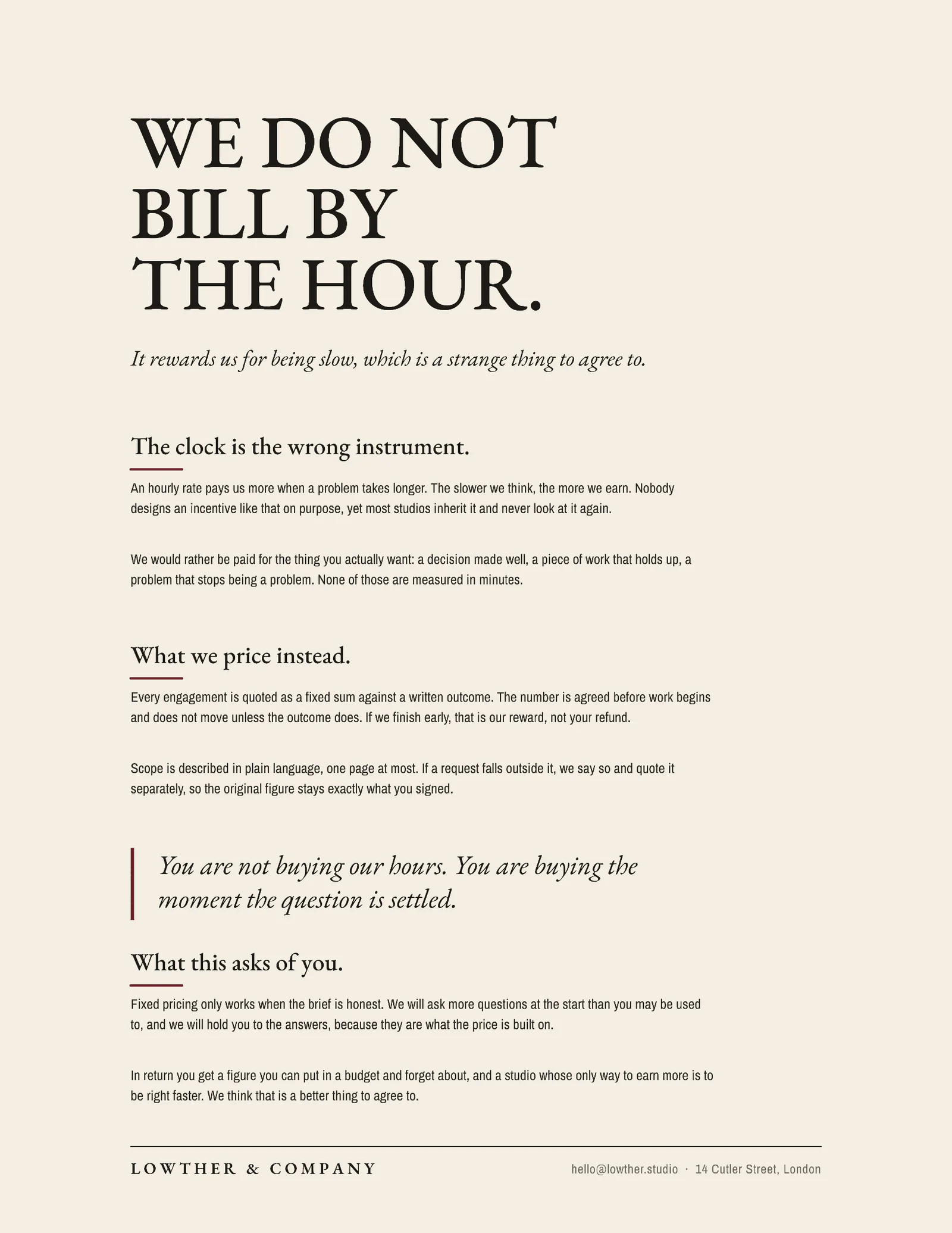No Hourly Acct Proposal — 2-page Proposal template, page 1 of 2