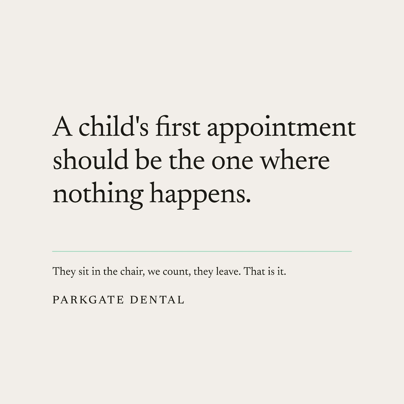 First Appointment Child Facebook Post — 1:1 Facebook post template