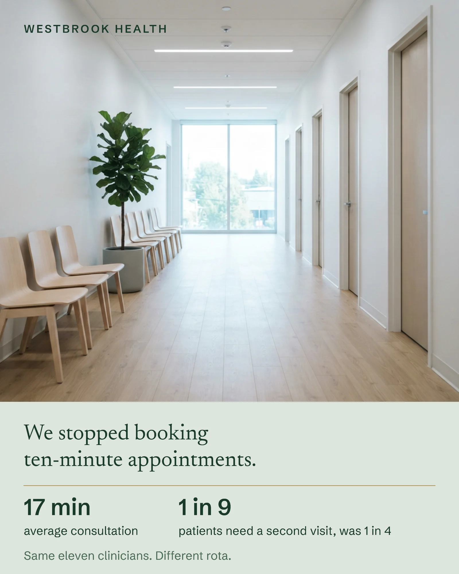 Clinic Rota Photo Caption LinkedIn Post — 4:5 LinkedIn post template