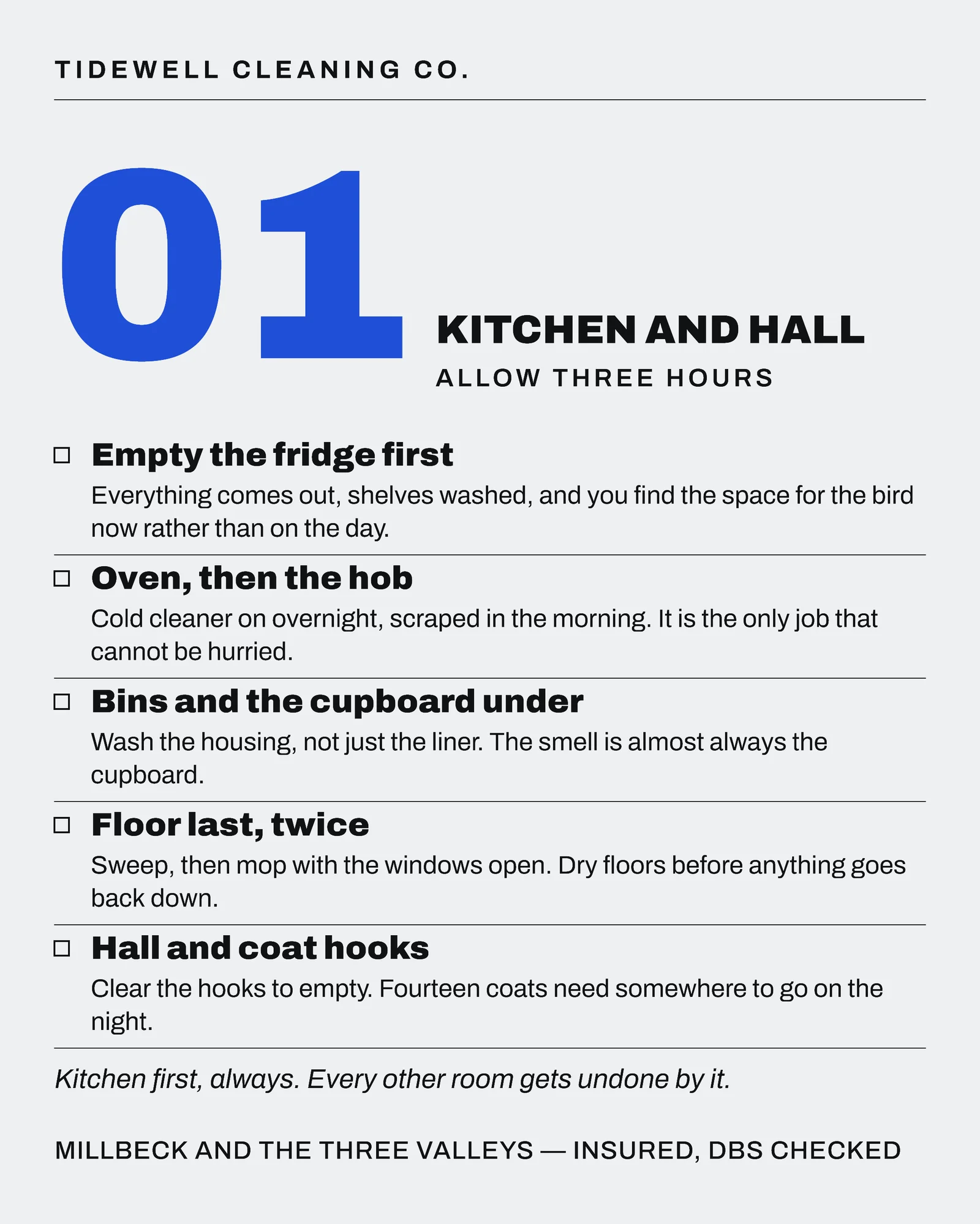 Grey Utility Numerals Cleaning Christmas Order Of Work Instagram Carousel — 4-panel Instagram carousel carousel template, page 2 of 4