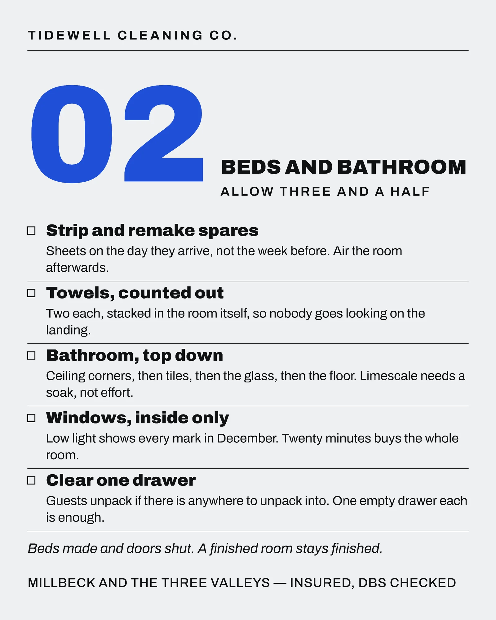 Grey Utility Numerals Cleaning Christmas Order Of Work Instagram Carousel — 4-panel Instagram carousel carousel template, page 3 of 4