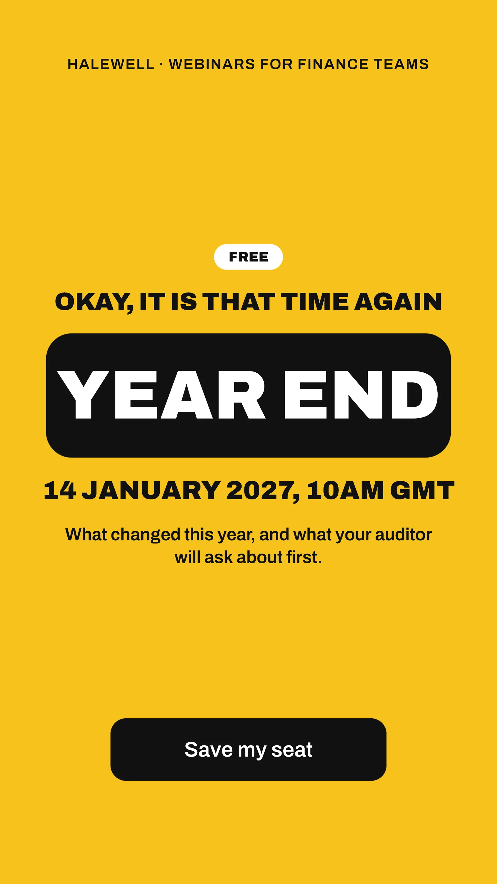 Yellow webinar block — 9:16 Instagram ad template
