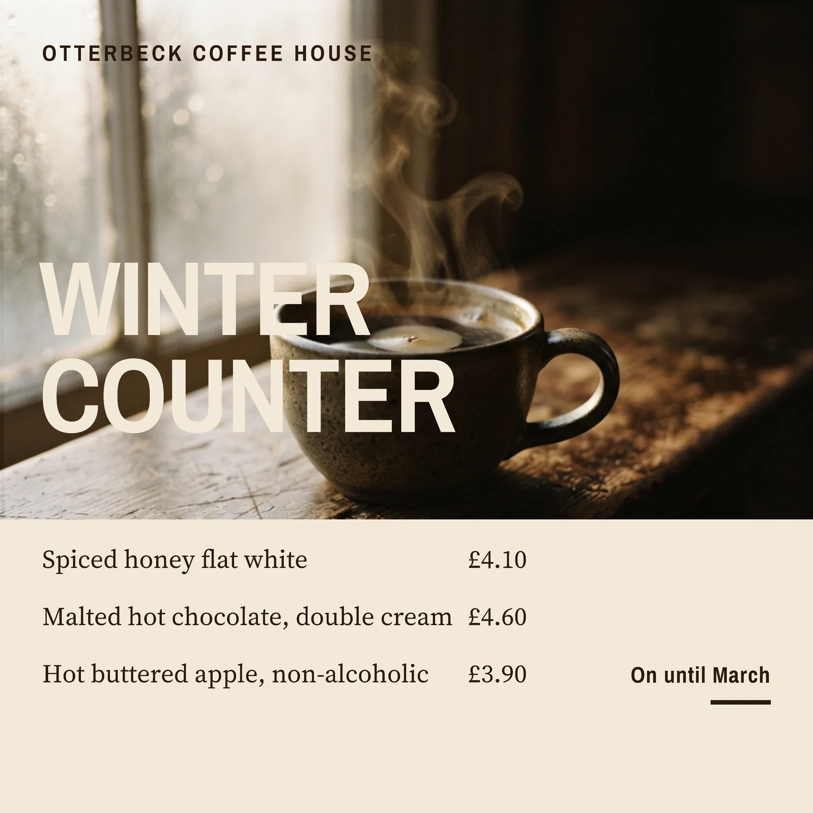 Winter Hot Drinks Instagram Ad — 1:1 Instagram ad template
